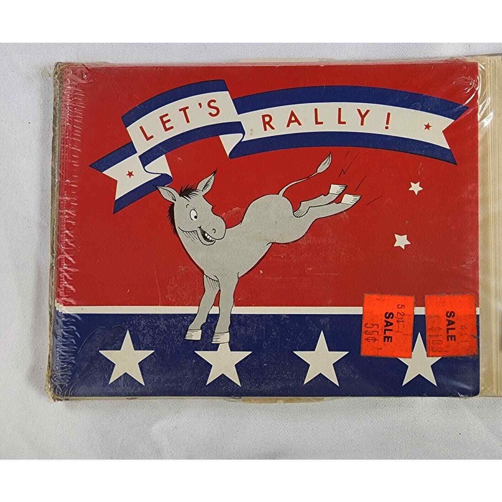 Vintage Democratic Party Political Rally Invitations Donkey 3 Packs of 8 Invite
