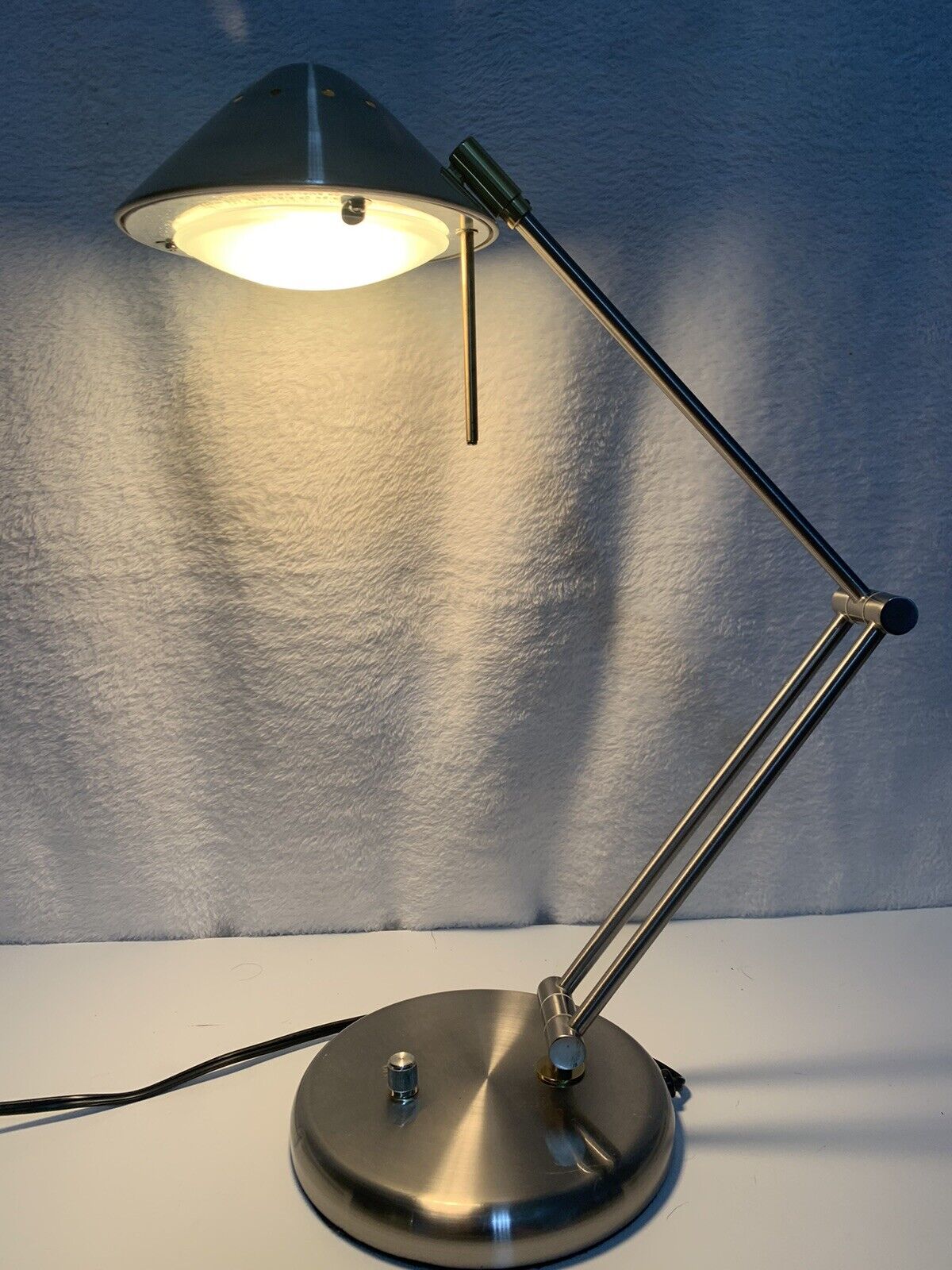 Chrome Lamp Swing Arm Vintage Office Desk Lighting Decor Dimmer Switch