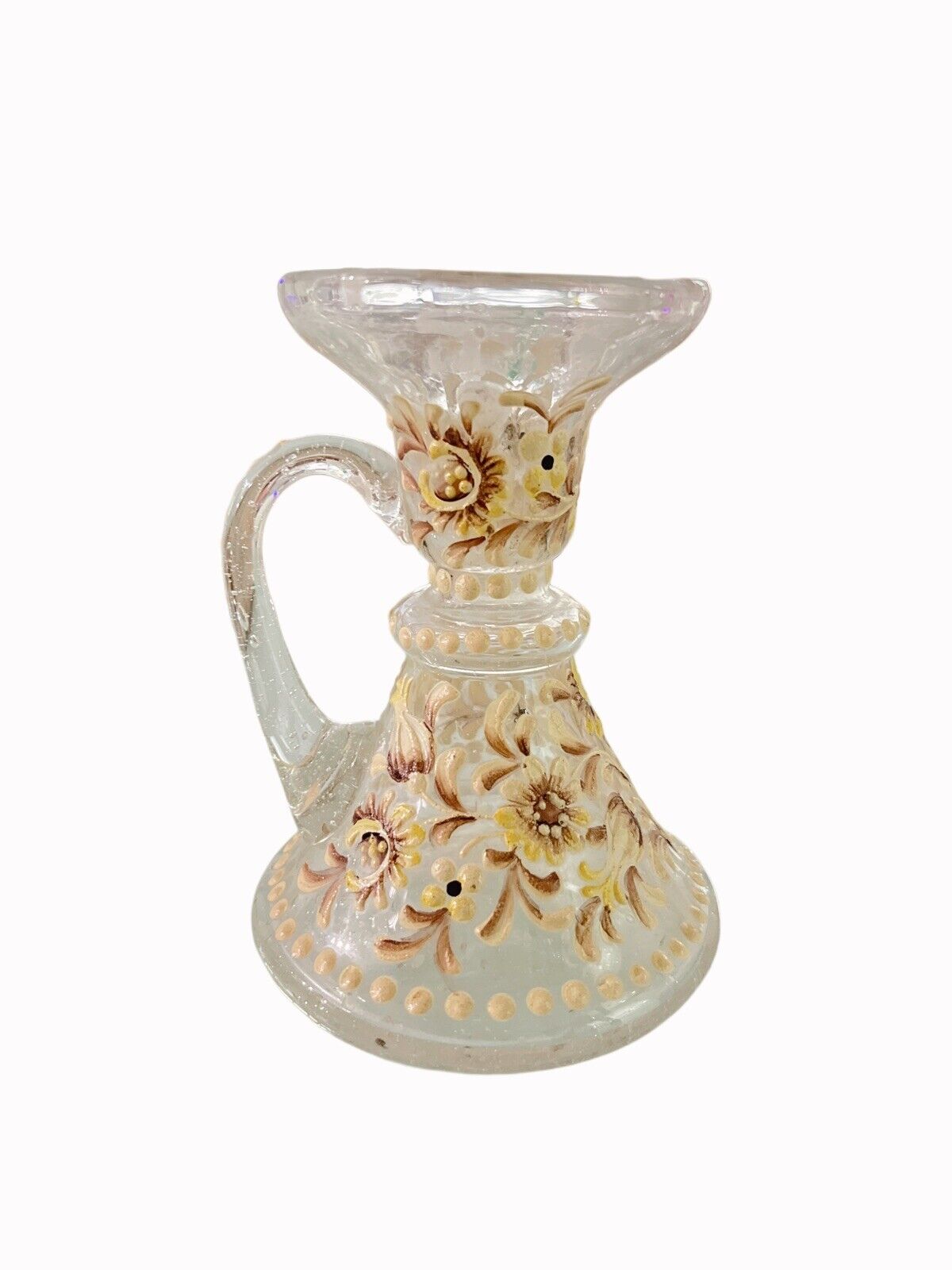 Antique Victorian Hand Painted Handle Vase