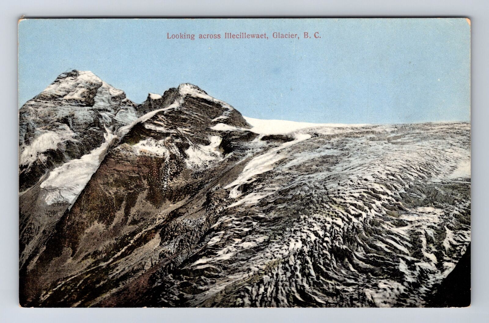 Glacier BC-British Columbia Canada Looking Across Illecillewaet Vintage Postcard