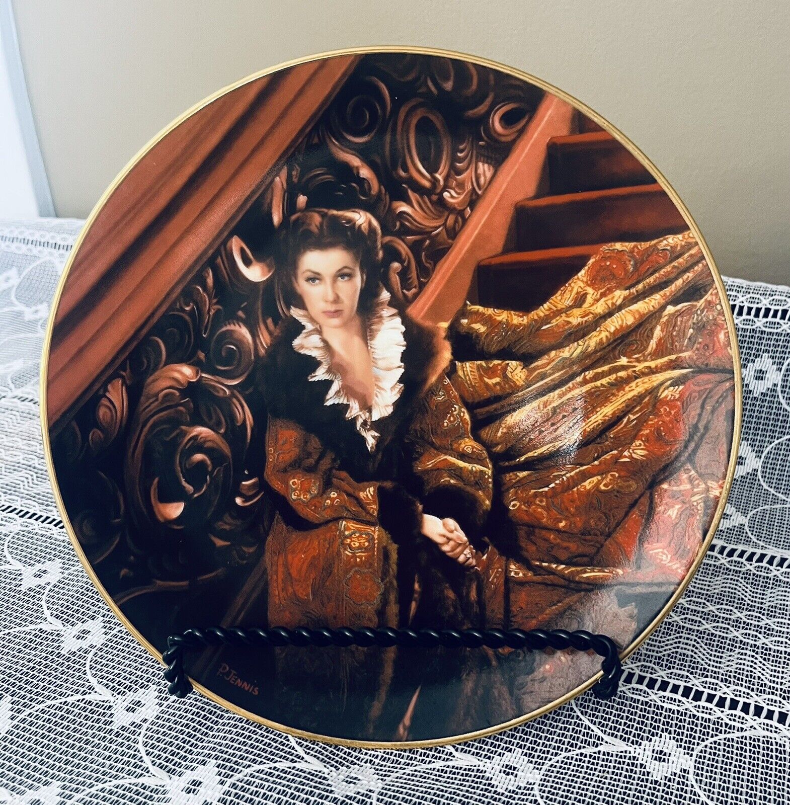 Waiting for Rhett by Paul Jennis 1991 Gone With The Wind Plate