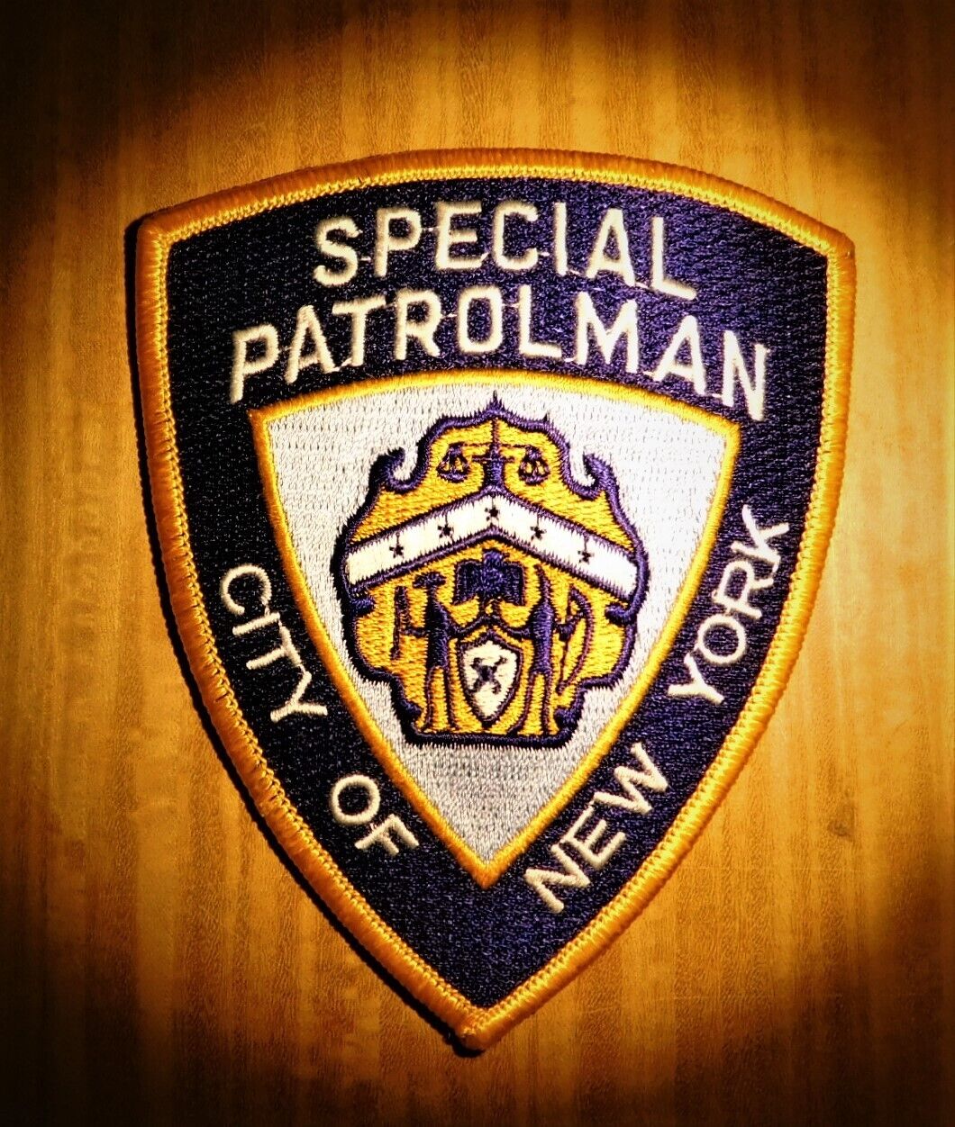 GEMSCO NOS NYPD Vintage Patch POLICE SPECIAL PATROLMAN NYC NY Original 1990 V2bb