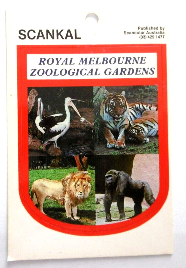 Souvenir-Aufkleber Royal Melbourne Zoological Garden Zoo Australien 80er