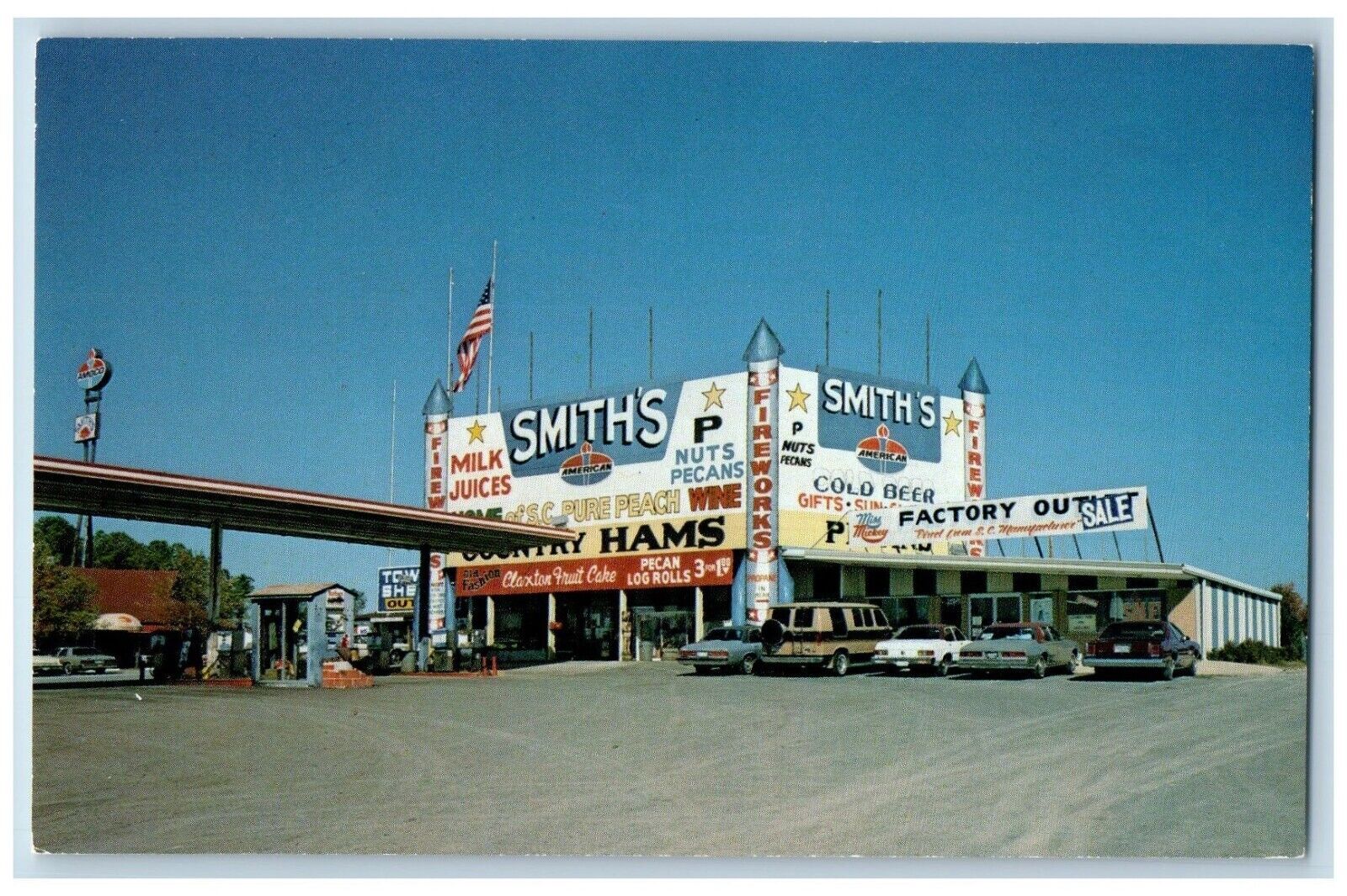 Santee South Carolina Postcard Smith\'s American Junction c1960 Vintage Antique