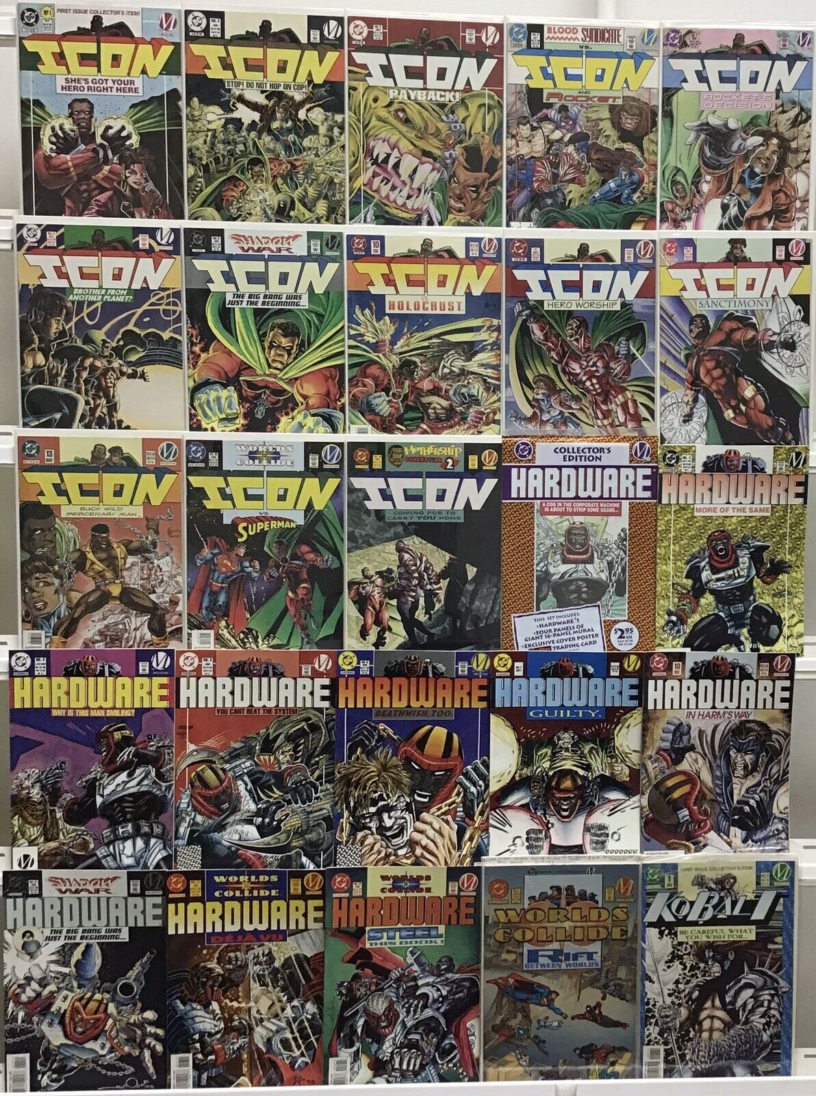 DC Milestones - Icon, Hardware, Worlds Collide, Kobalt - Comic Book Lot of 25