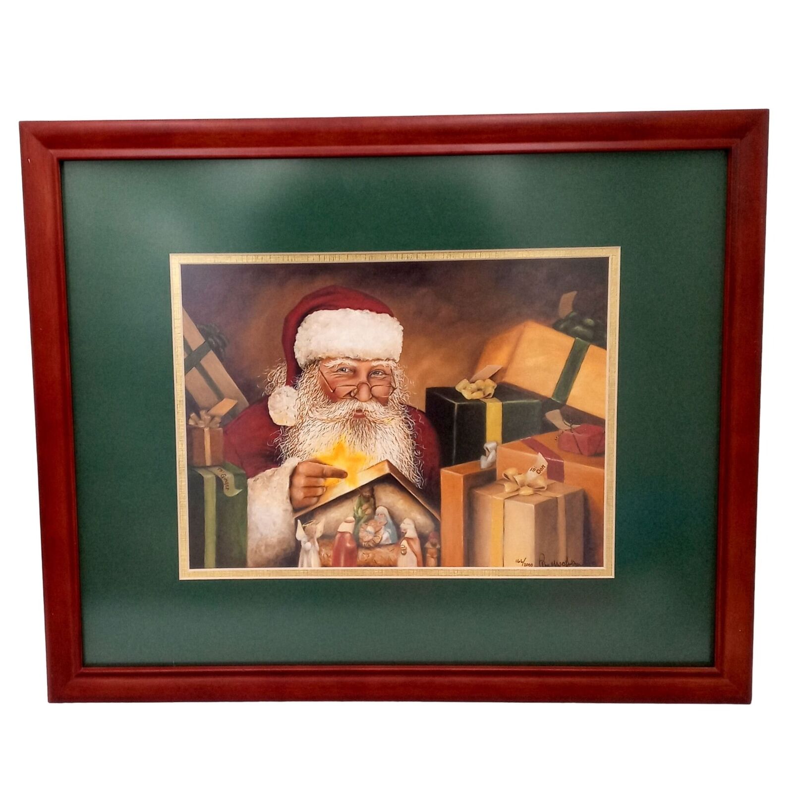 Santa Claus Nativity Framed Print Reason For The Season Rose Mary Montgomery