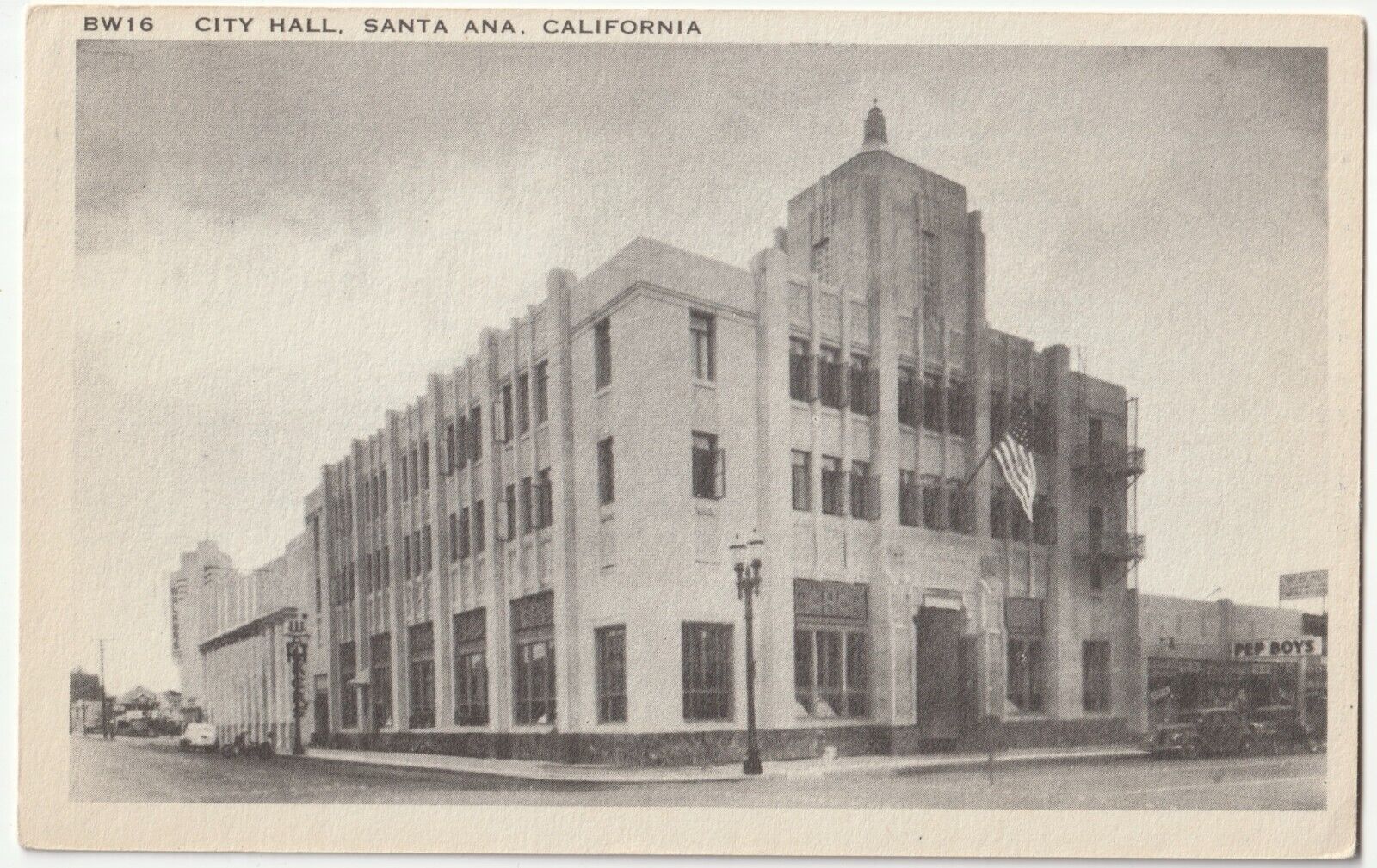 City Hall-Santa Ana, California CA-unposted antique postcard