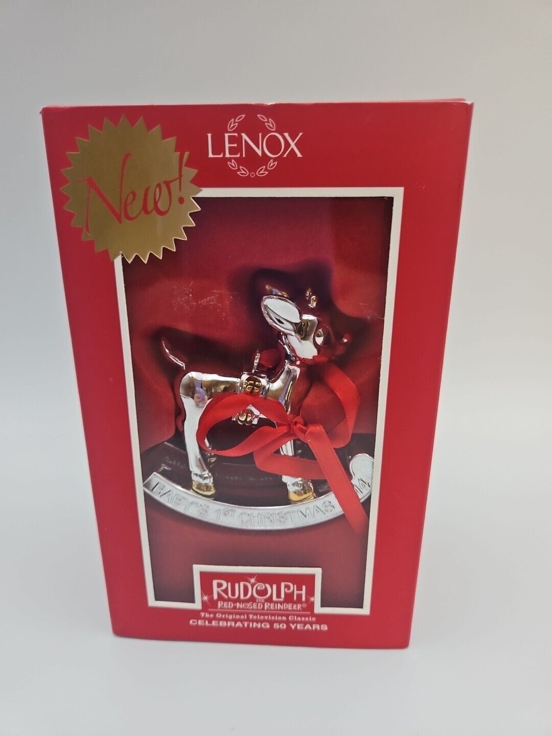 Lenox 2014 Rudolph Baby\'s 1st Christmas Ornament