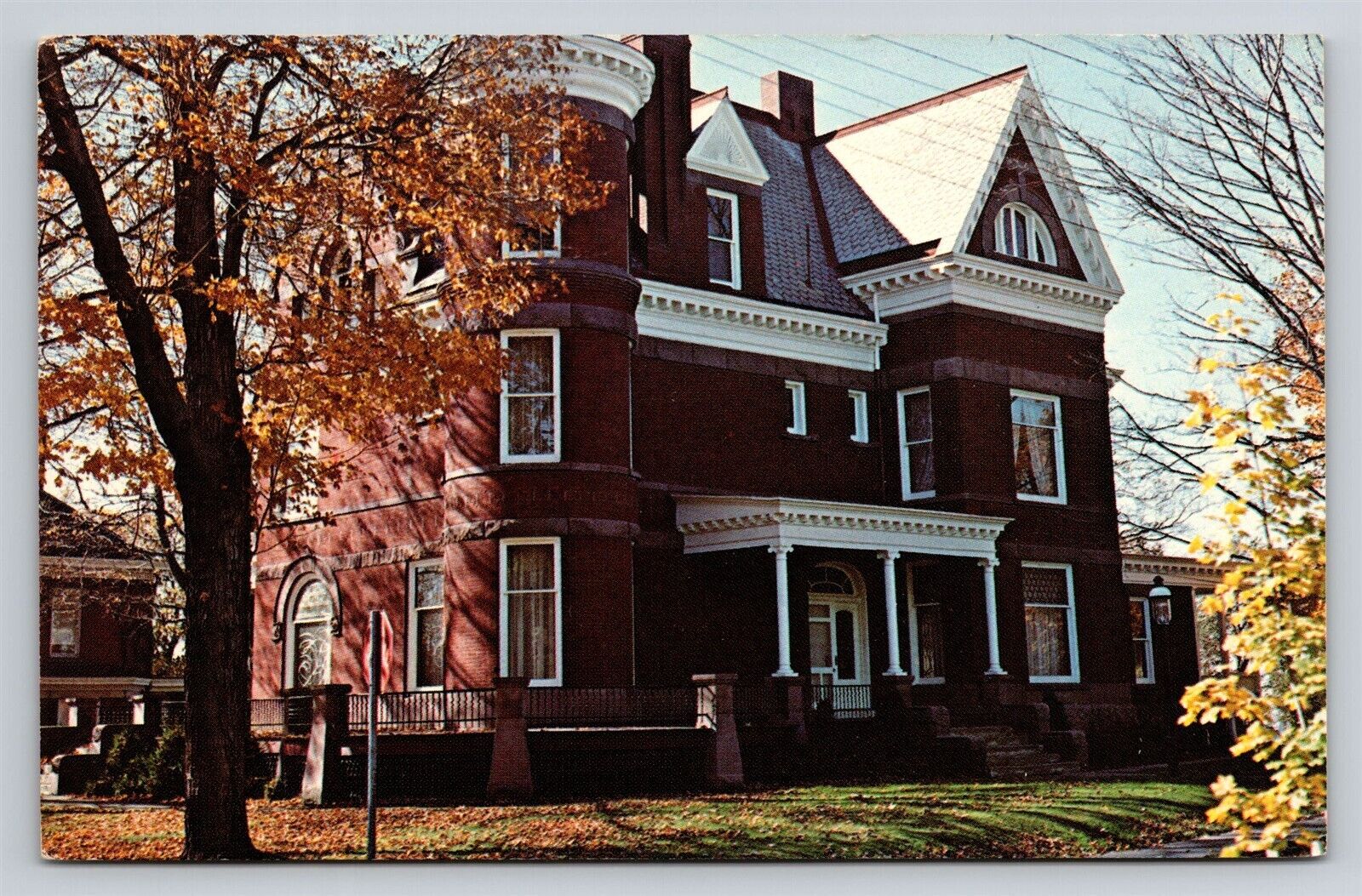 Barnesville OH Museum Building Mansion Romanesque Architecture Vintage Postcard