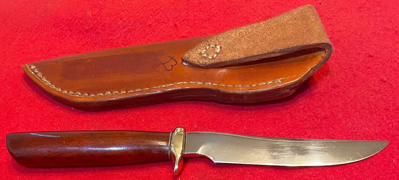 VINTAGE RANDALL MODEL 7-5 FISHERMAN FIXED BLADE KNIFE, CUSTOM SHEATH, KIT KNIFE?