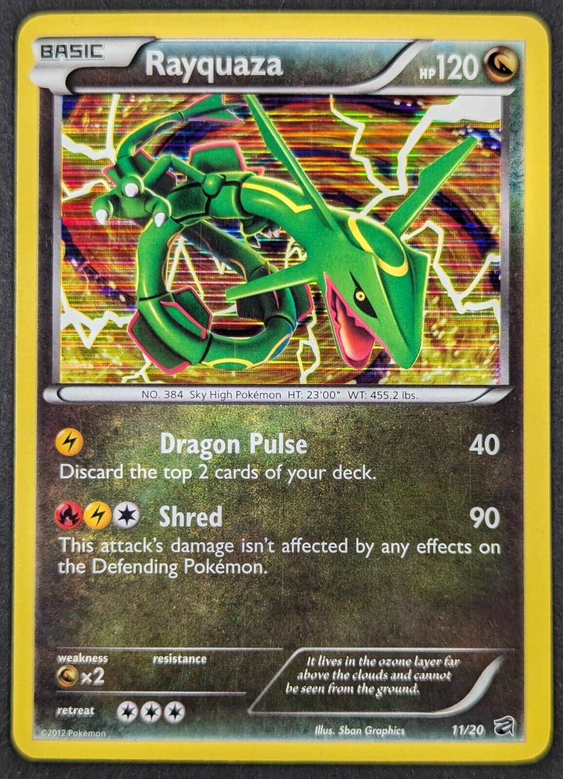 Rayquaza 2012 Dragon Vault Rare Holo Pokemon Card 11/20 (NM)