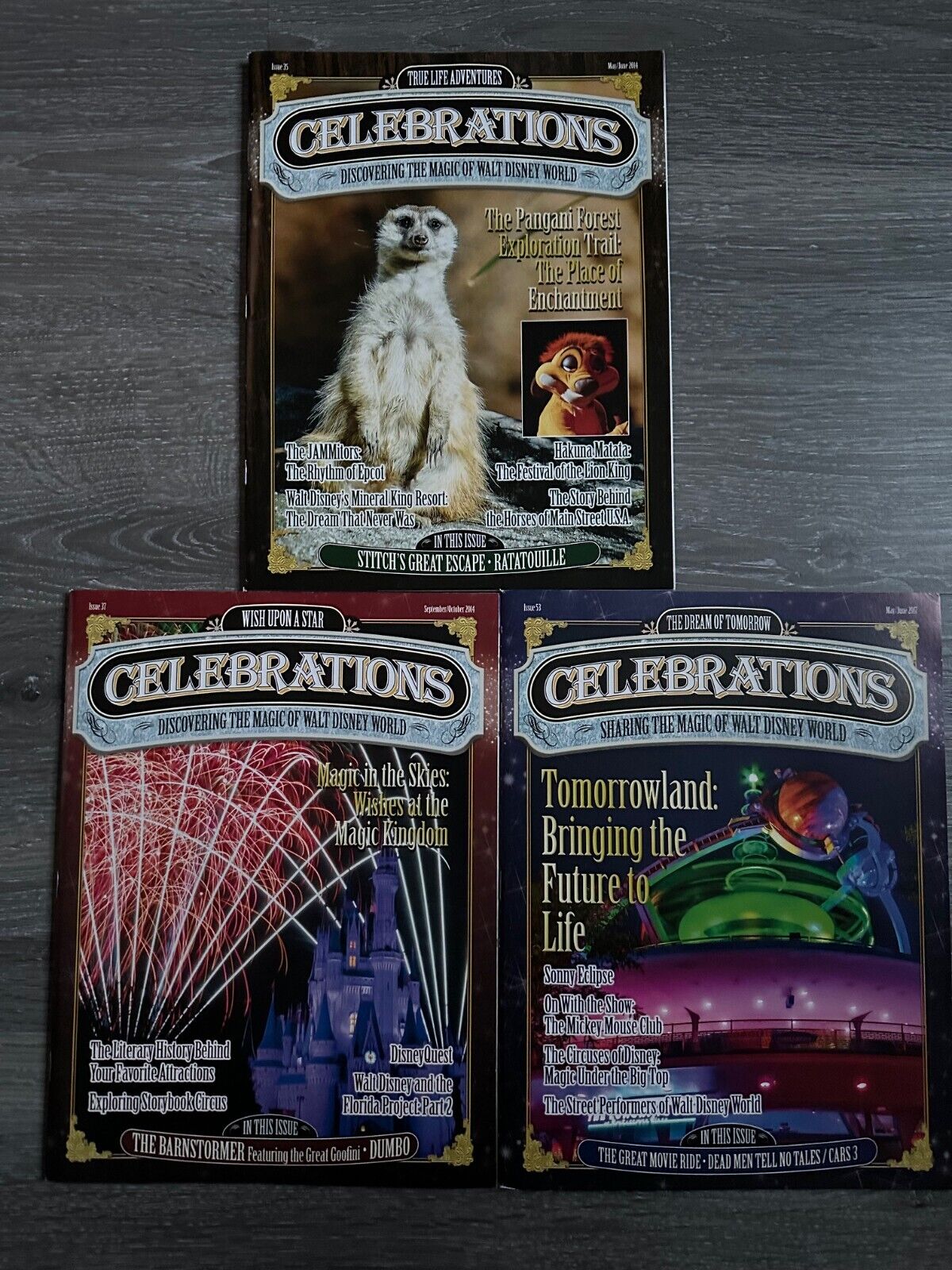 Celebrations Magazine, Lot of 3 from 2014 and 2017 Great Condition