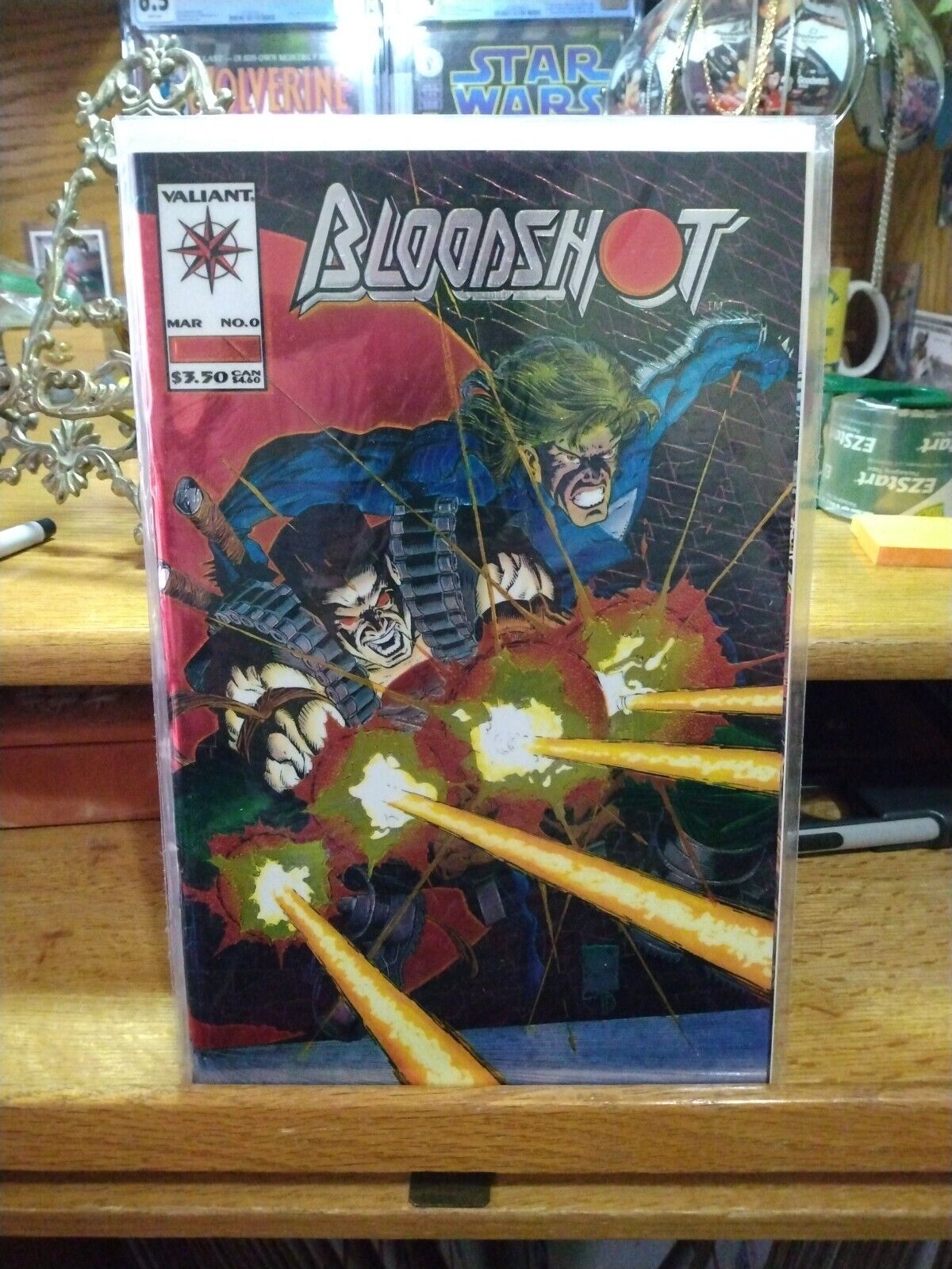 Bloodshot #0 Platinum Chromium FOIL Wraparound March 1994 Valiant Comic NM