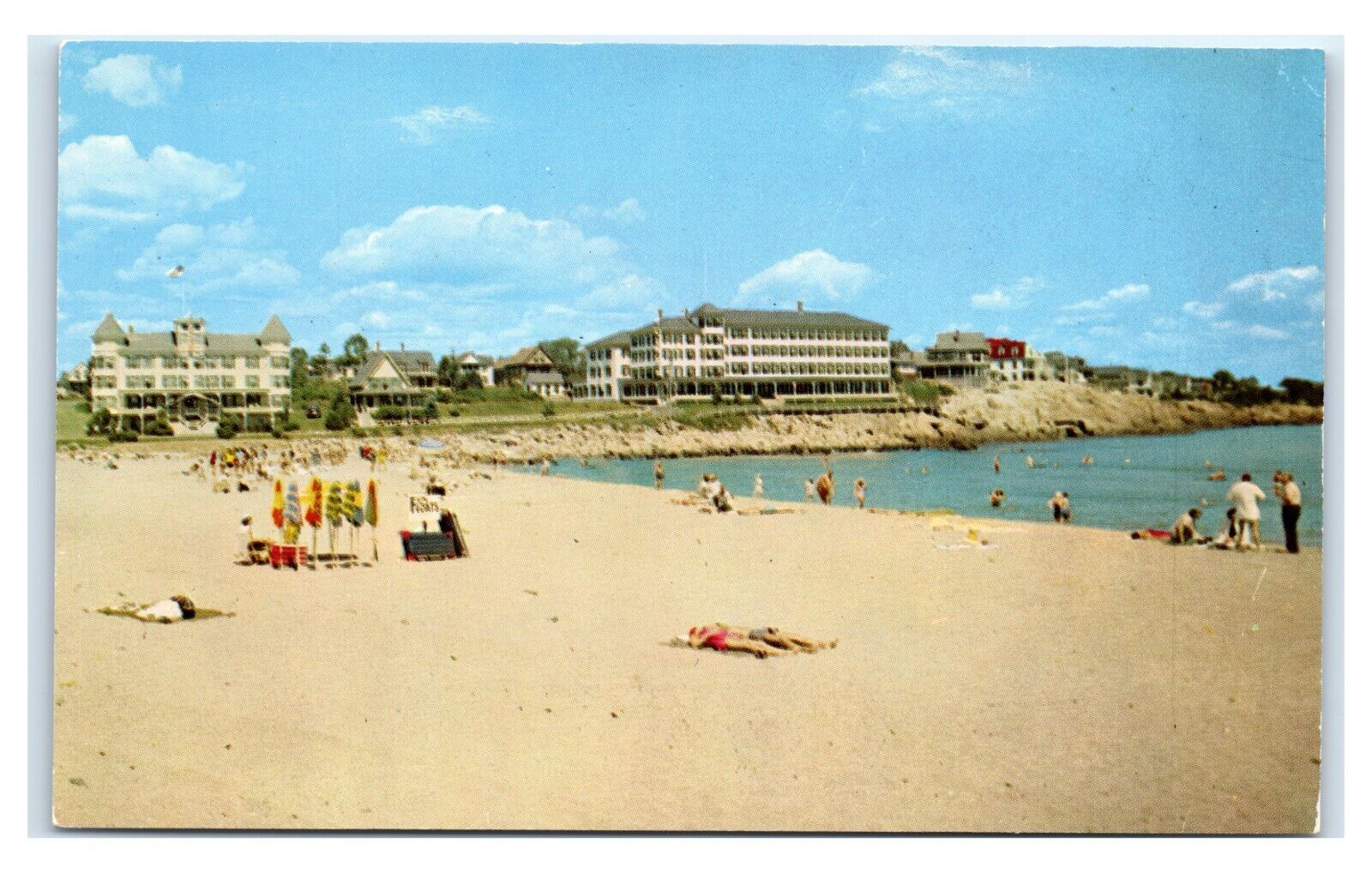 Postcard Short Sands Beach, York Beach ME Maine L14
