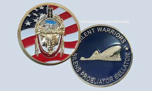 USS South Dakota SSN 790 Submarine Challenge Coin USN T-Rex Sue