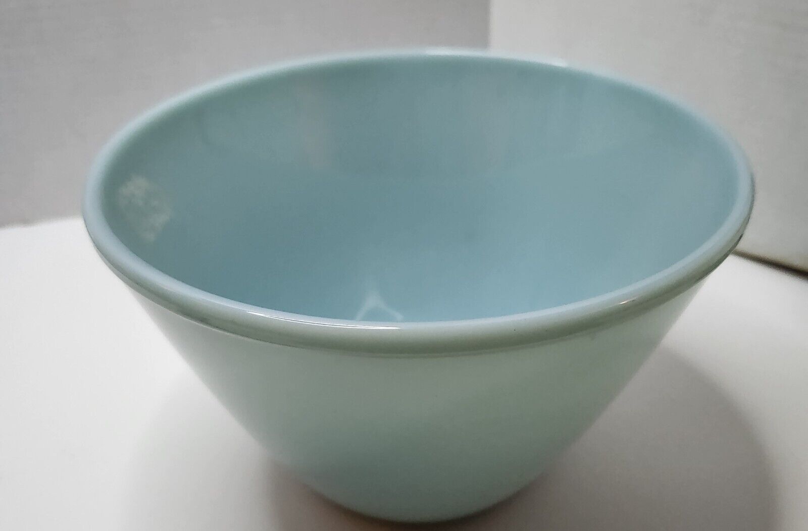1950\'s Fire King Blue Turquoise Batter No Spill Mixing Bowl 6 x 8.5 in