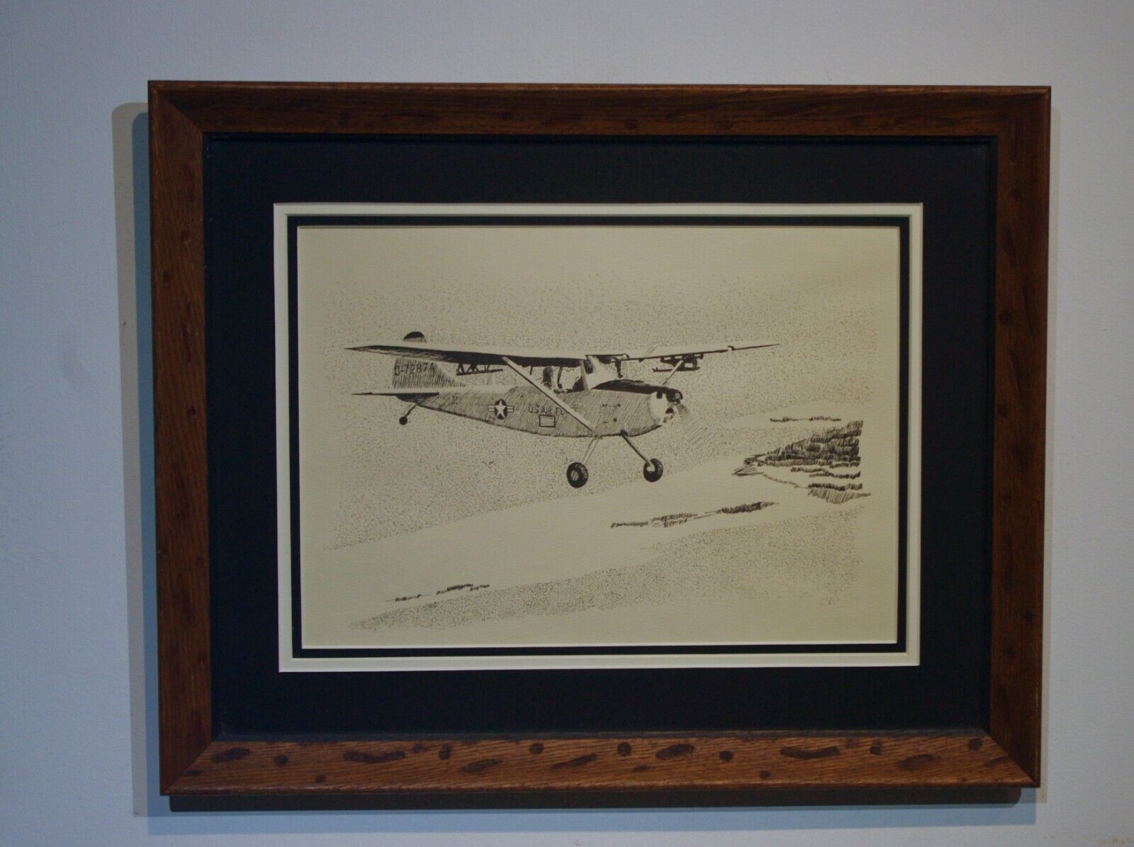 vintage print Cessna L-19/O-1 