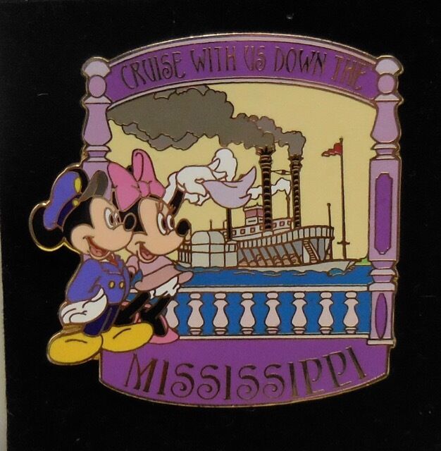 Disney Pin Disney Auctions Mickey & Minnie Mouse Mississippi Pin LE500