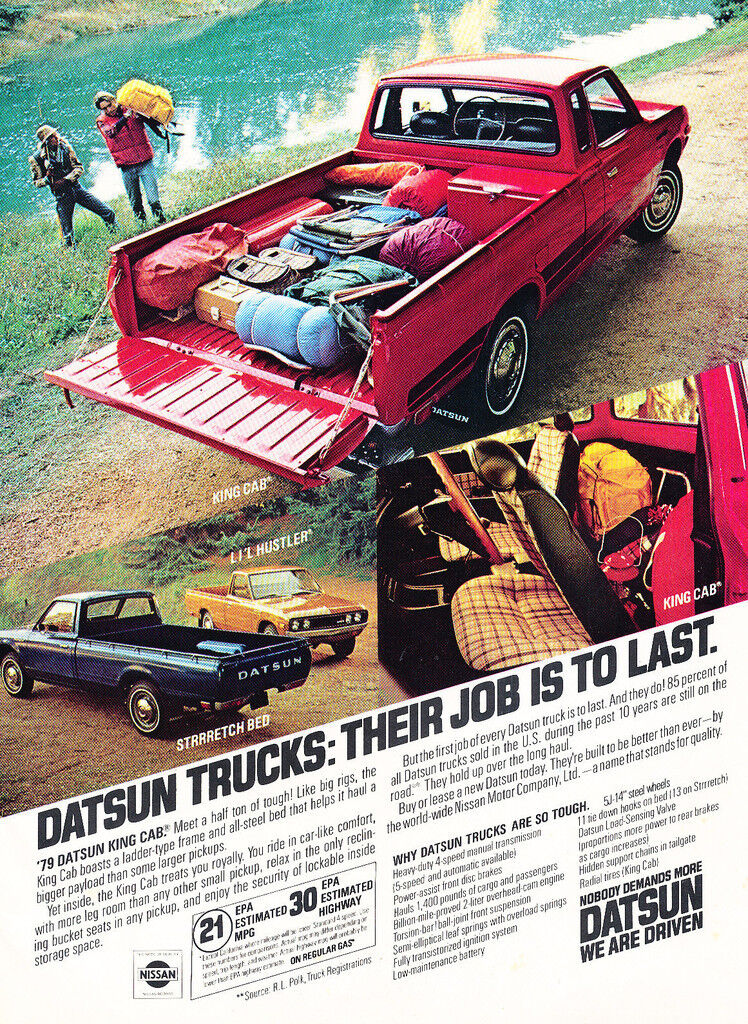 1979 Datsun King Cab and Trucks - Original Car Advertisement Print Ad J170