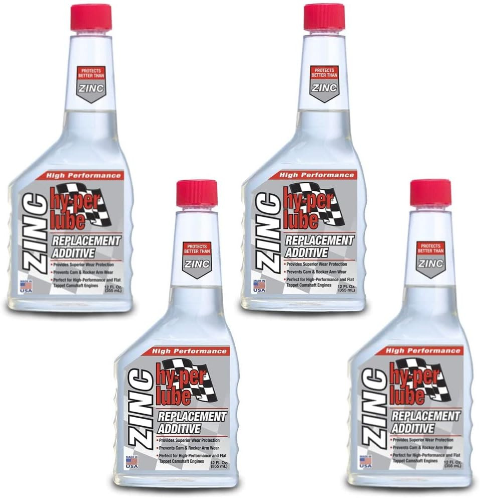 High Performance Zinc Replacement Oil Additive - 12 Oz. (Pack of 4)