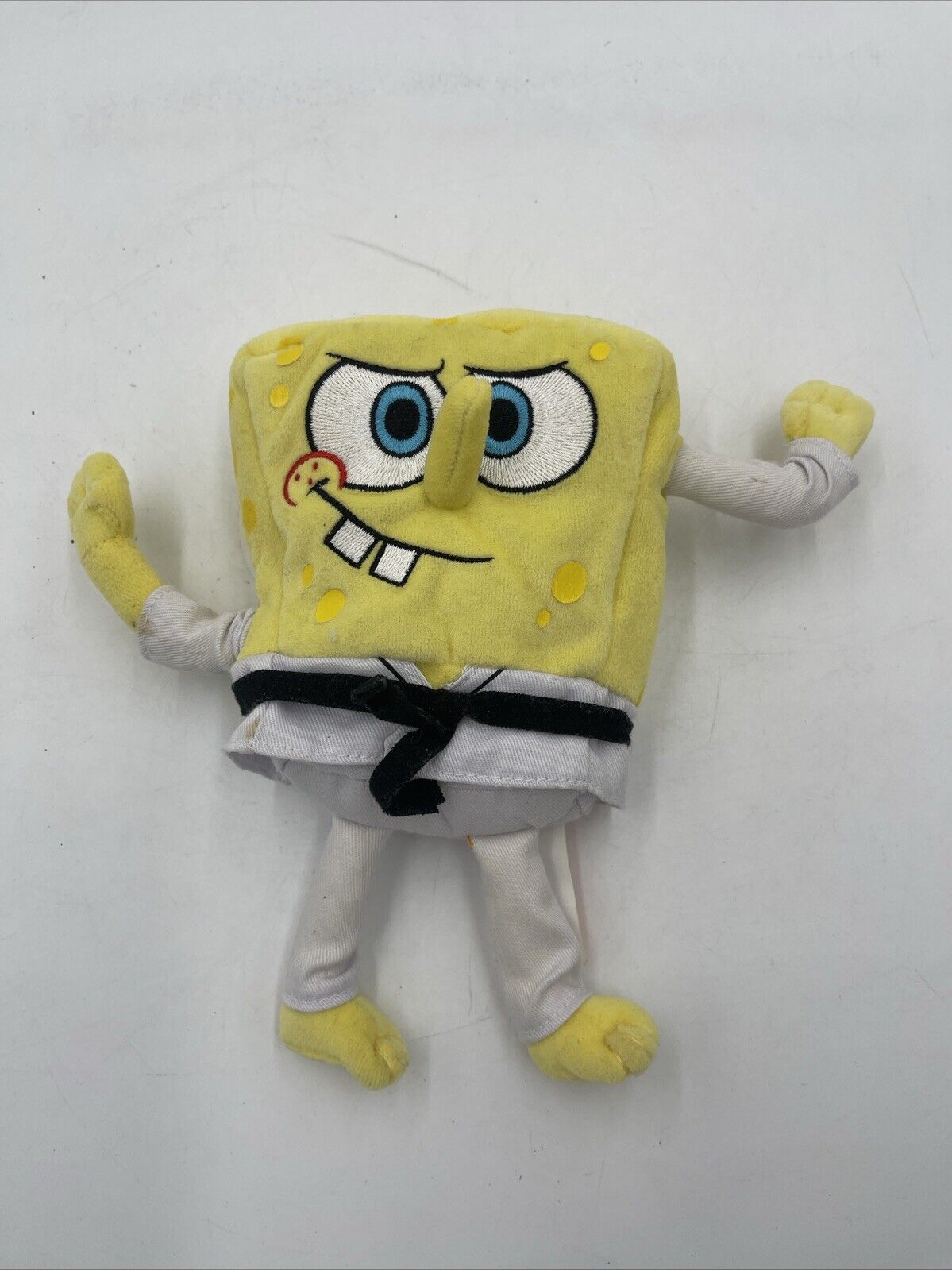 Nickelodeon 2008 SpongeBob SquarePants Karate Gi  Plush Stuffed Toy Animation
