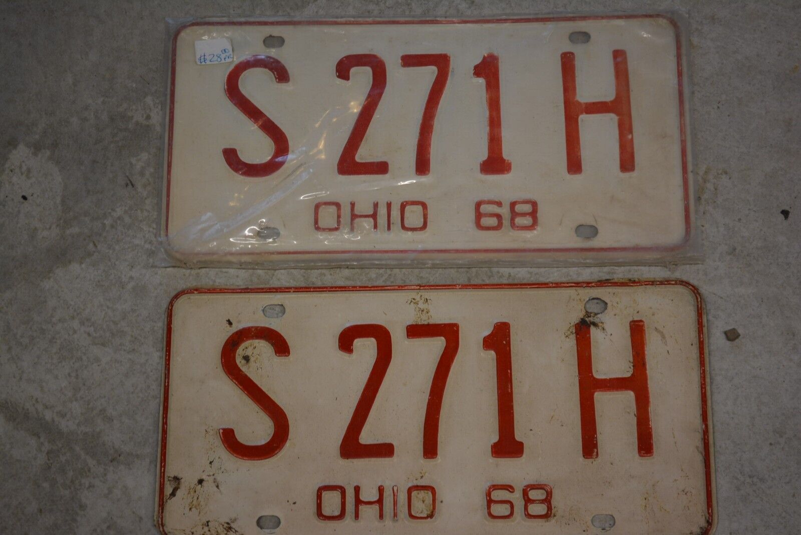 Old License Plate - Ohio 1968 