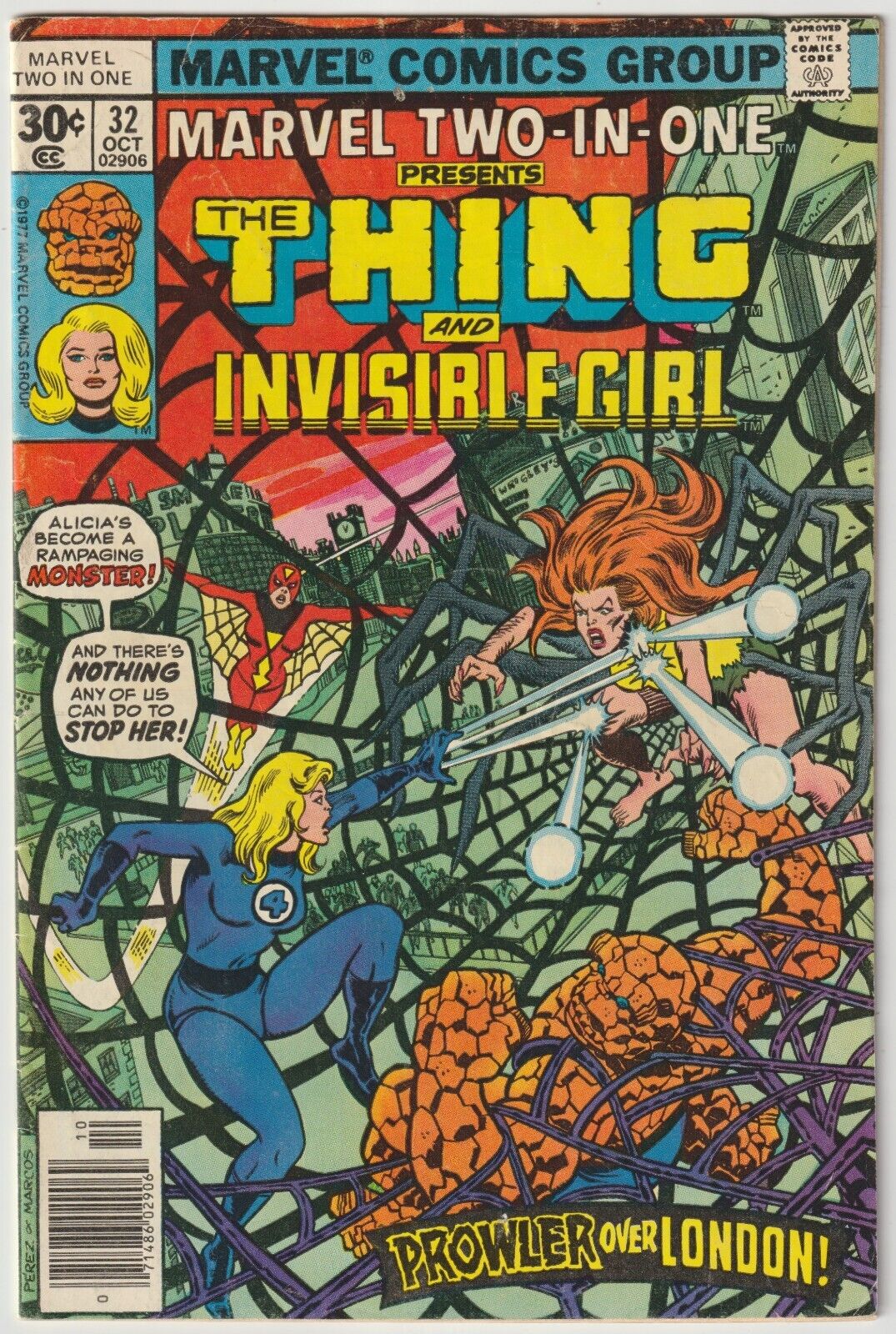 Marvel Two In One #32 The Thing & Invisible Girl October 1977 Spider Woman