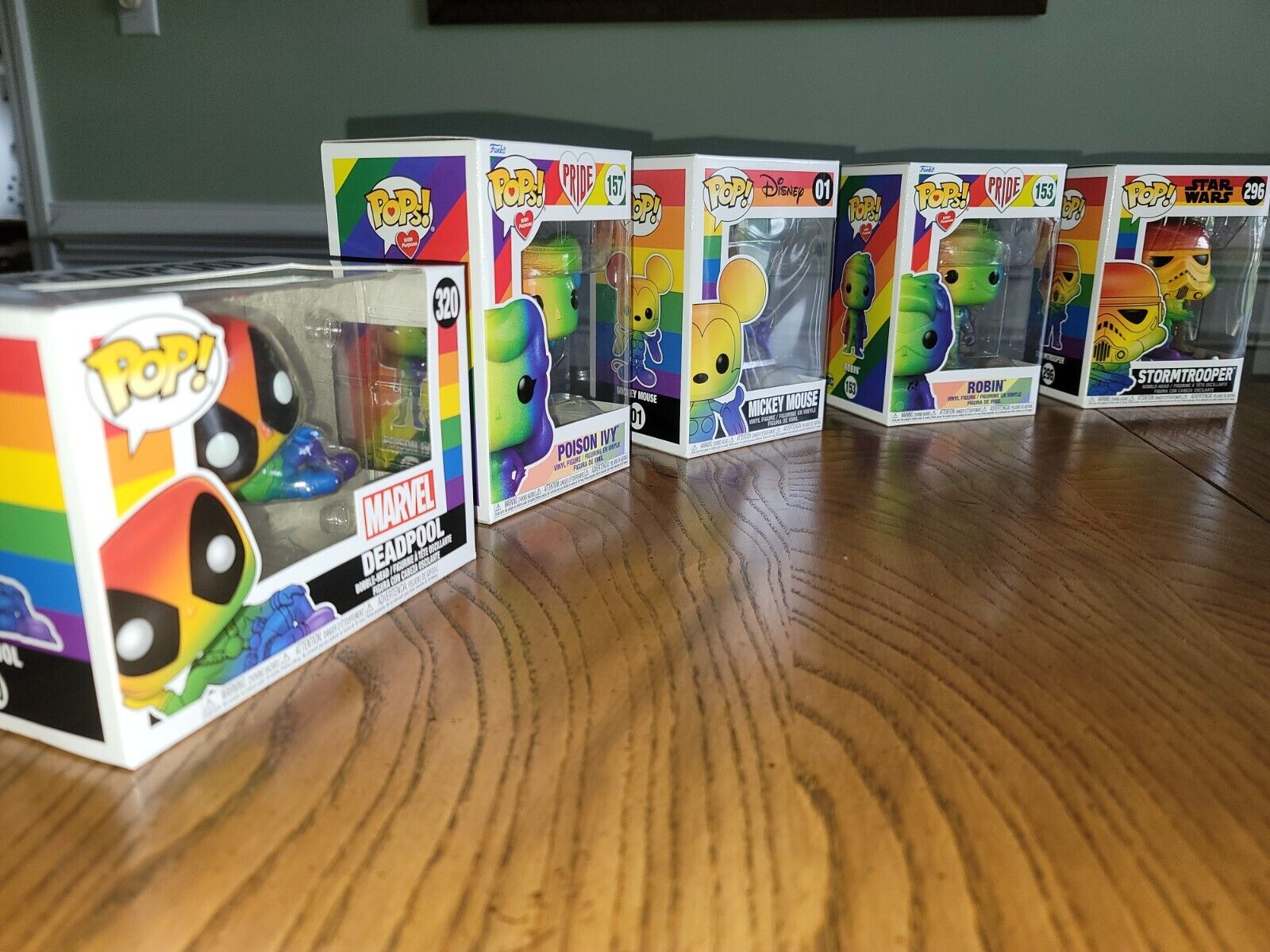 Brand New***Five Piece Lot of 5 Pride Funko Pops with New Protectors @LOOK@ 