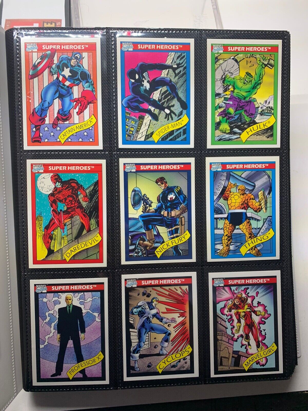 1990 Marvel Universe Series 1 Trading Cards COMPLETE BASE SET, #1-162 Vg Mint