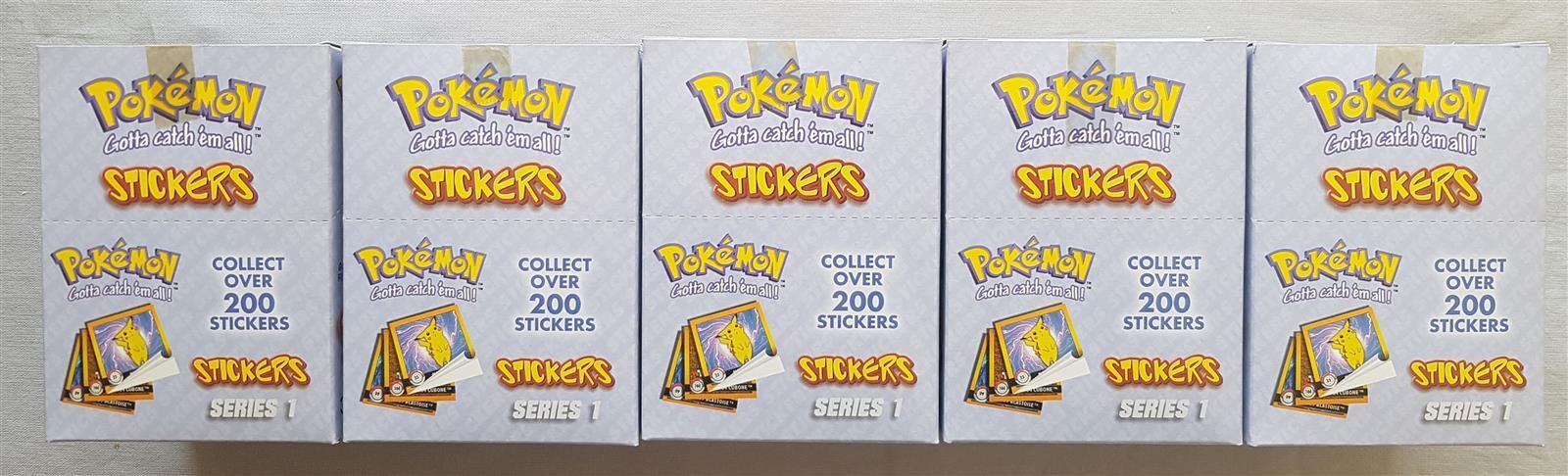 5x Pokemon Artbox Sticker Box Series 1 
