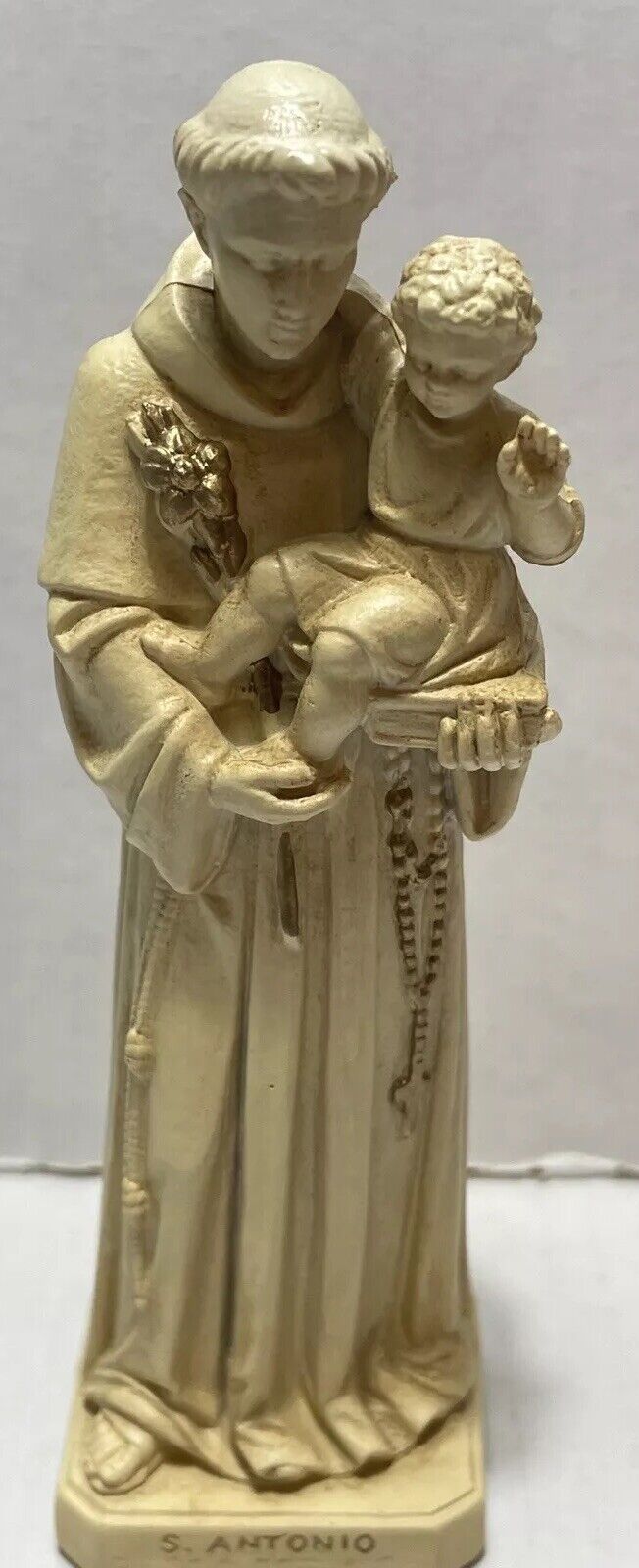Vtg Pasquini St. Anthony (Antonio) with Baby Jesus Hand Painted 6\