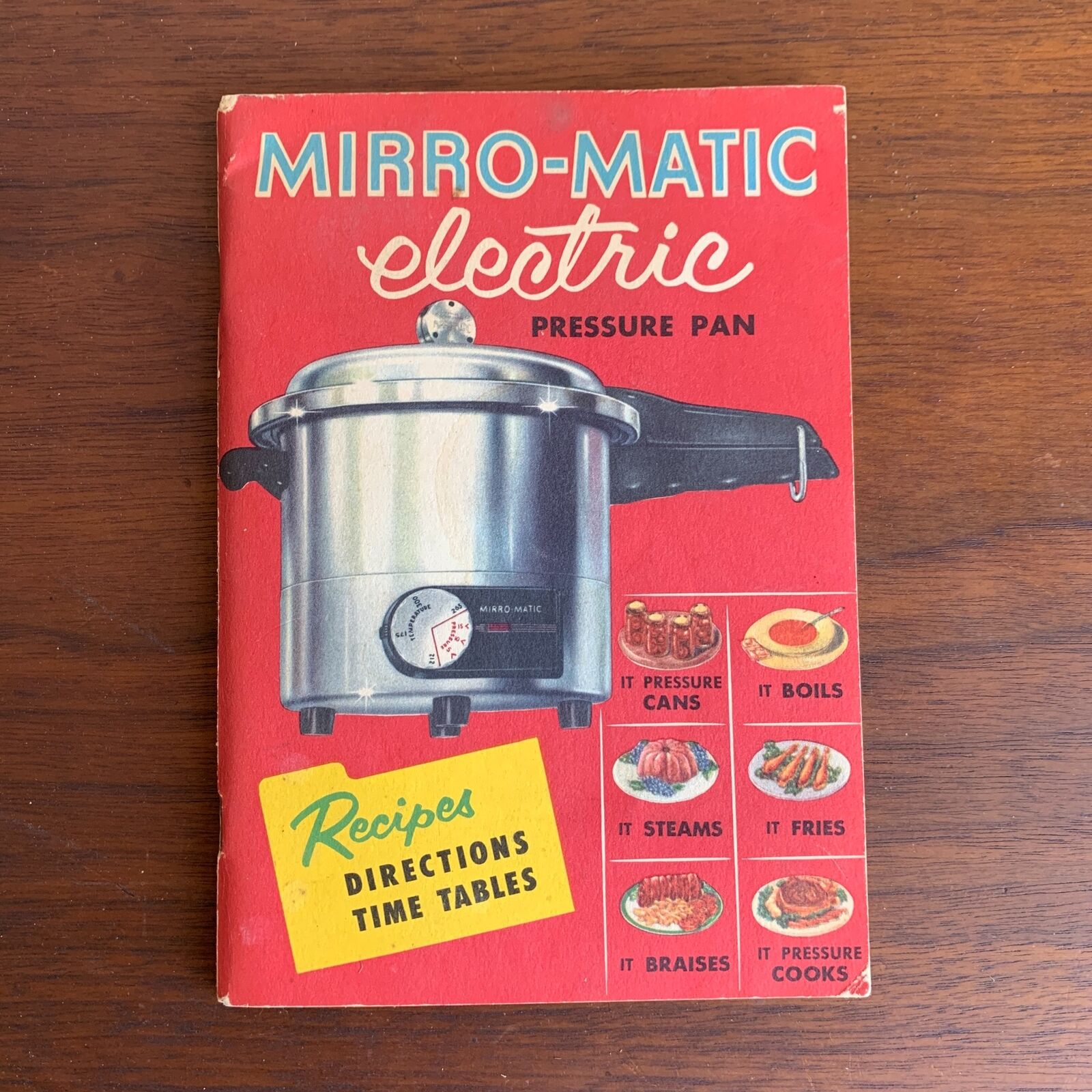 VTG 1955 Mirro-Matic Electric Pressure Pan Recipes / Cookbook - Pressure Cooker
