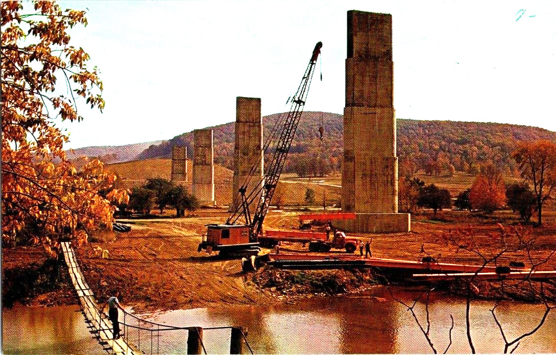 Allegheny Dam and Reservoir, Kinzua Dam, 1965 postcard a65