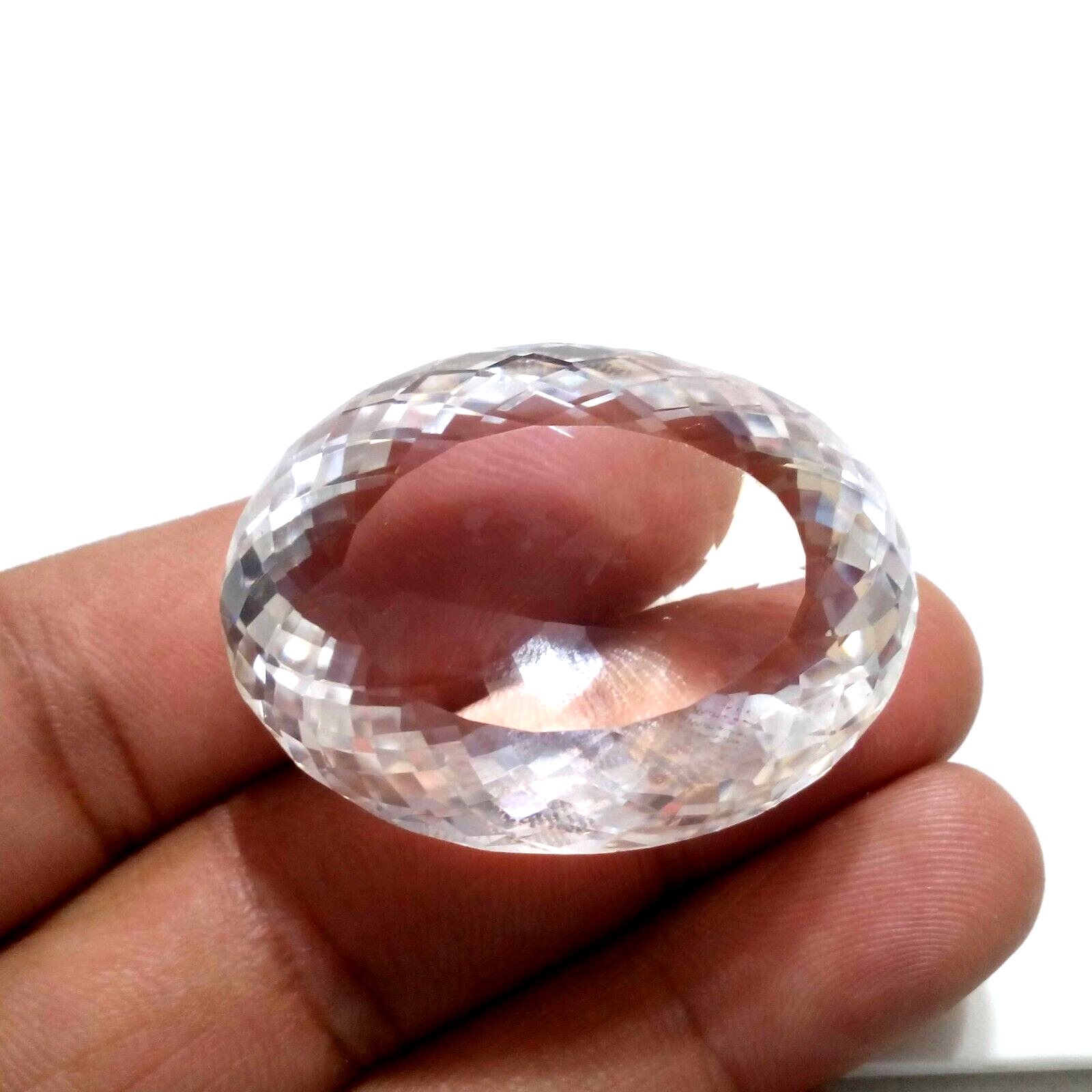 Awesome Huge Size Clear Quartz Faceted Oval Shape 175 Carat Loose Gemstone