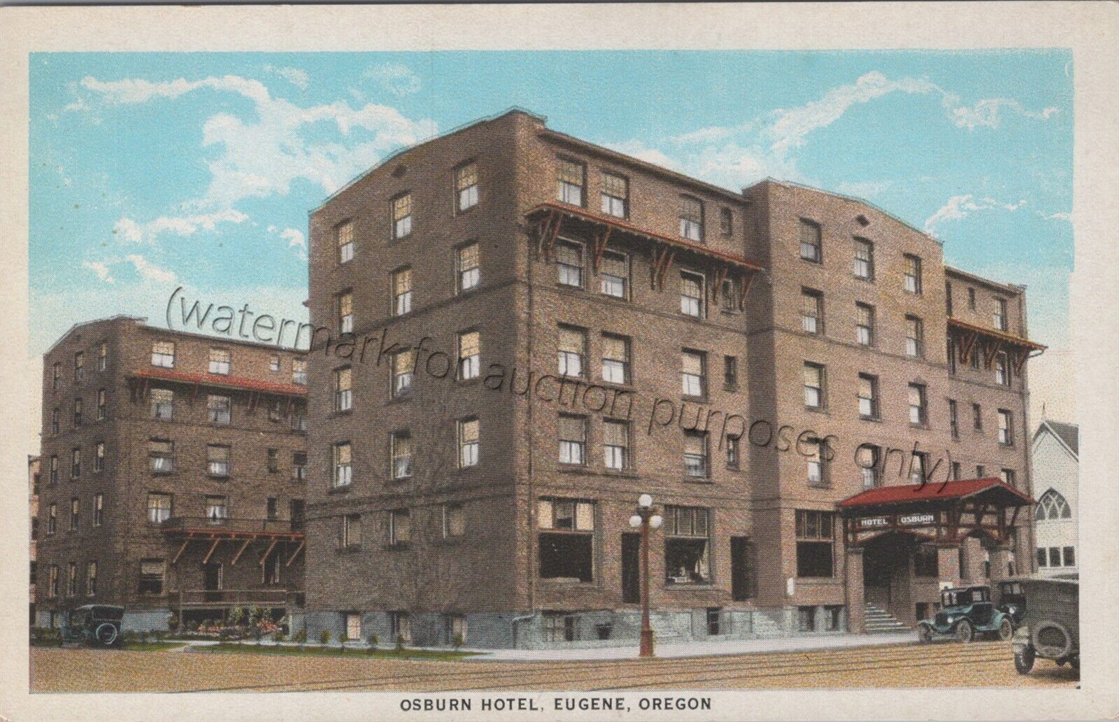 Eugene, OR: Osburn Hotel - Vintage Lane County, Oregon Postcard