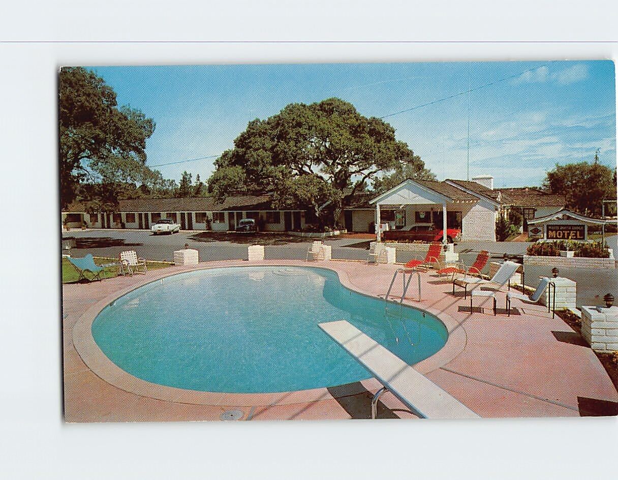 Postcard Pool View White House Lodge Monterey California USA