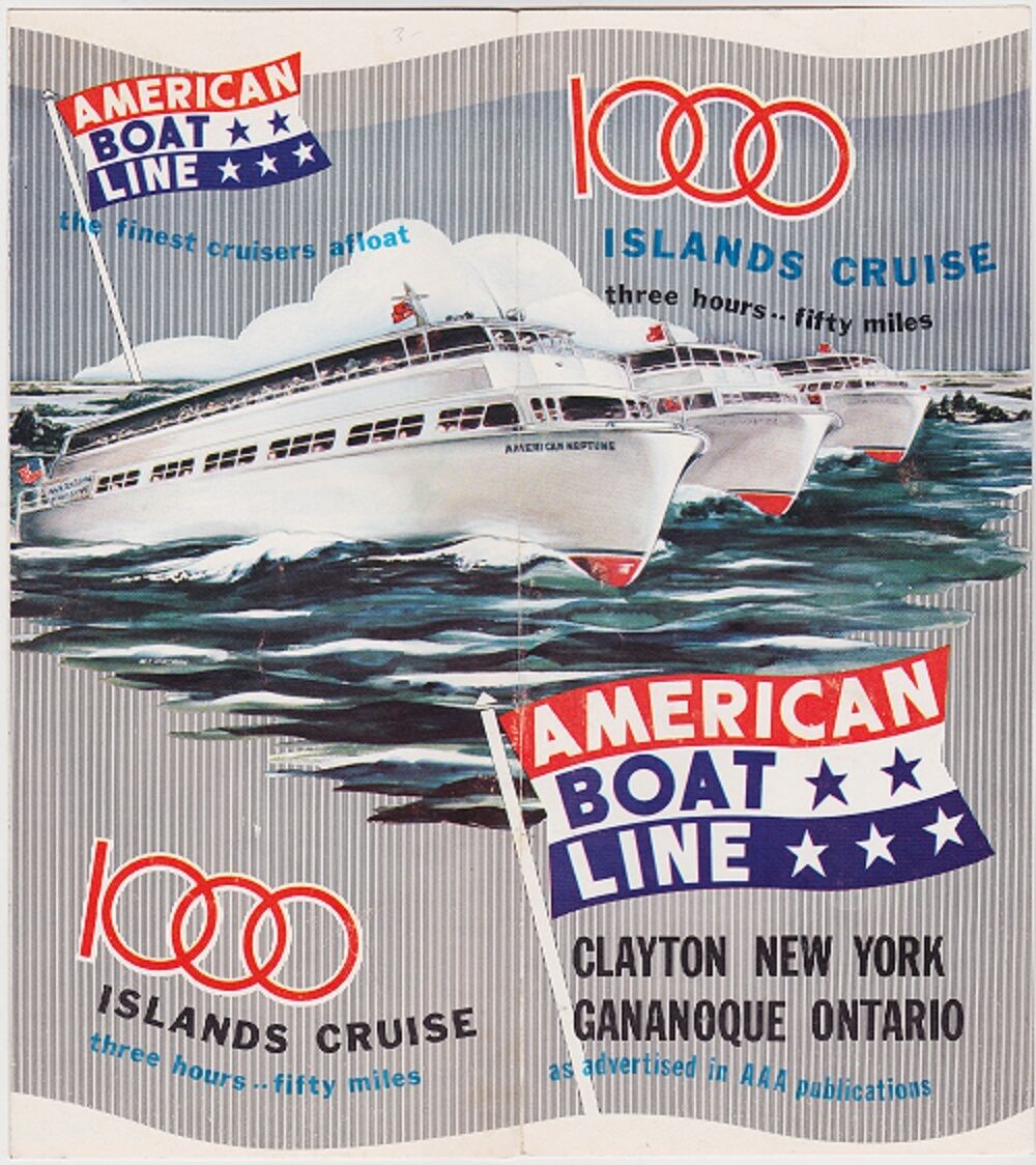 1950\'s American Boat Line 1000 Islands Cruise Brochure
