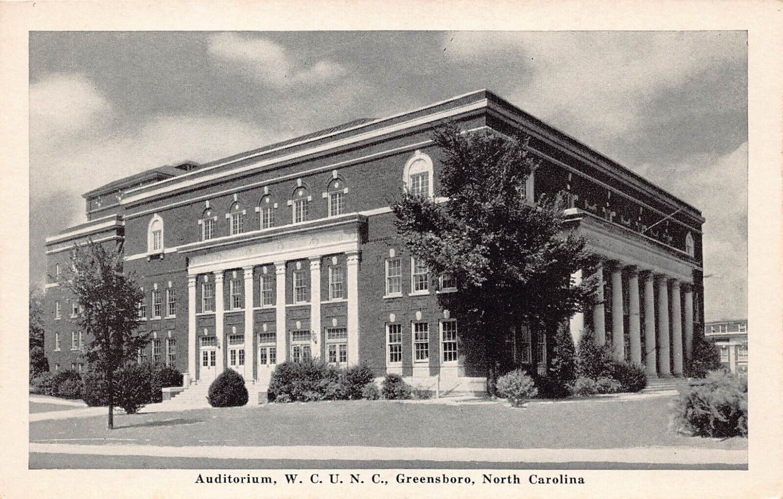 Greensboro NC University of North Carolina Woman\'s College UNCG Campus Postcard