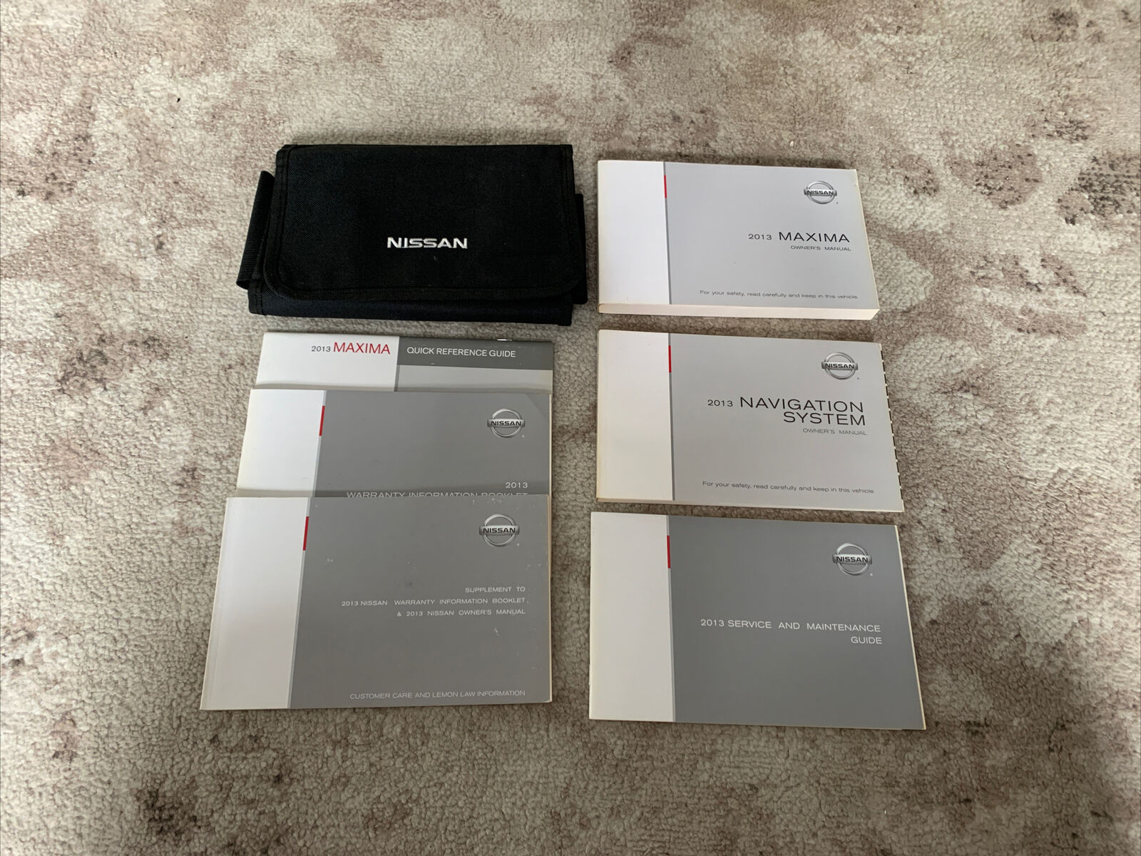 2013 Nissan Maxima Owners Manual With Case And Navigation OEM 