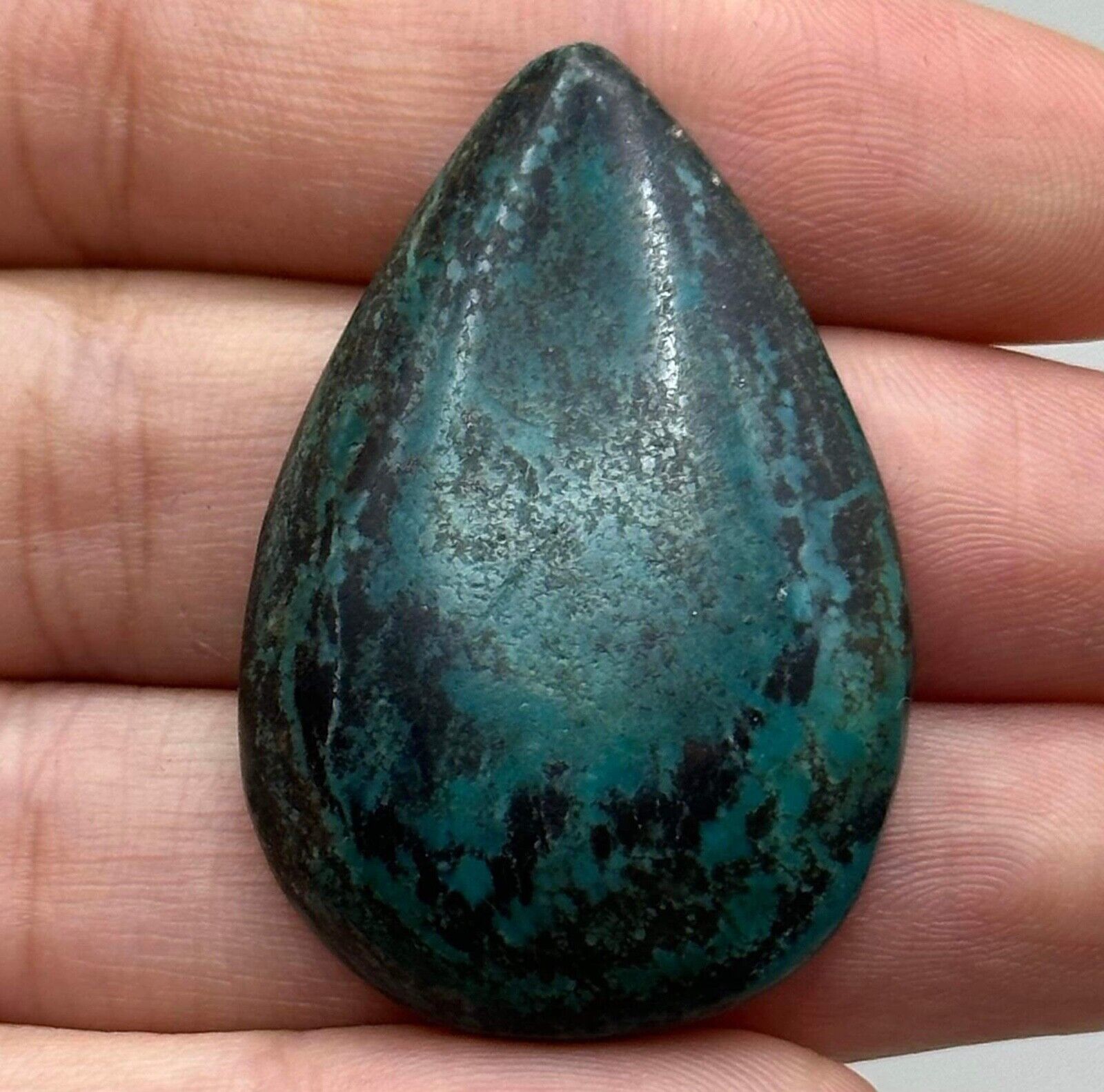 Unique Old Tibetan turquoise seal stone wonderful 1 cabochon