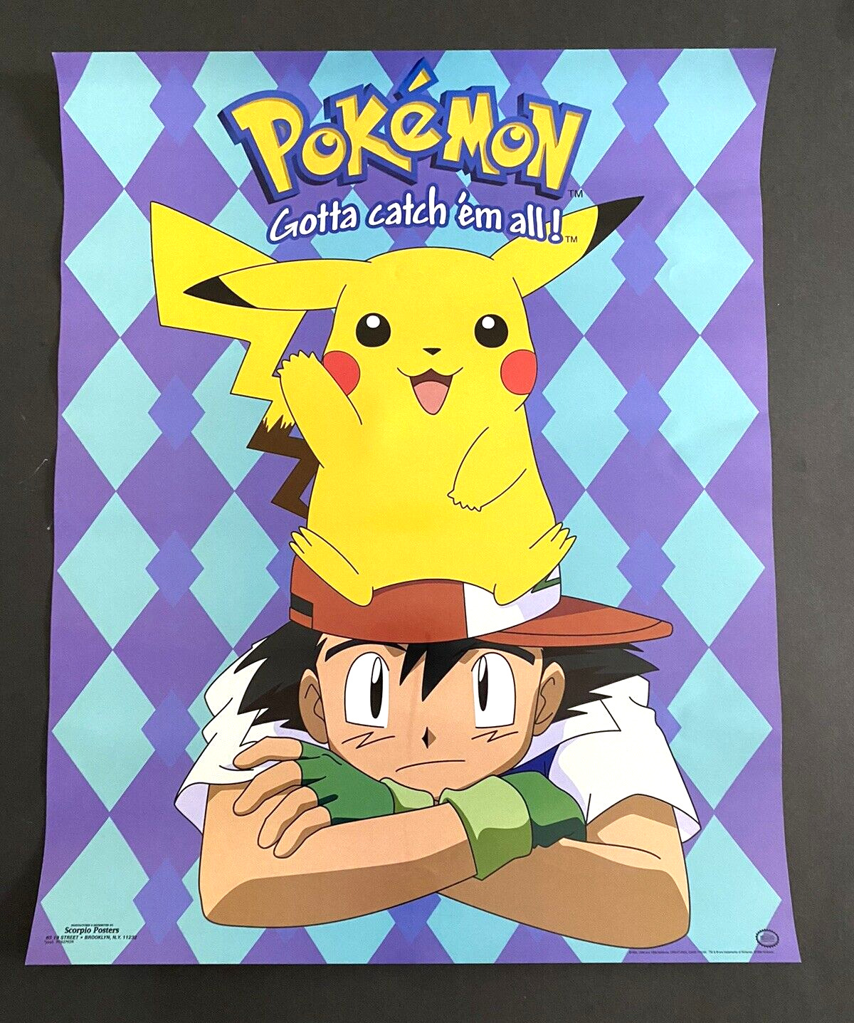 Vintage 1999 Pokemon Gotta Catch 'Em All Nintendo Scorpio Posters 16x20