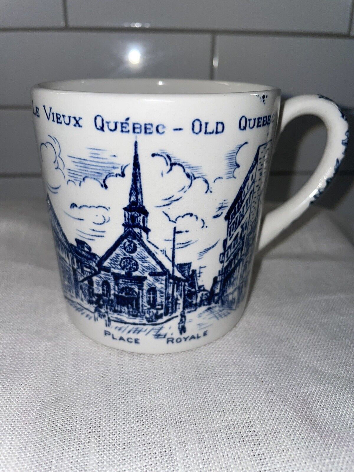 Old Quebec/Place Royal Coffee Mug, Woods & Sons, Made In England