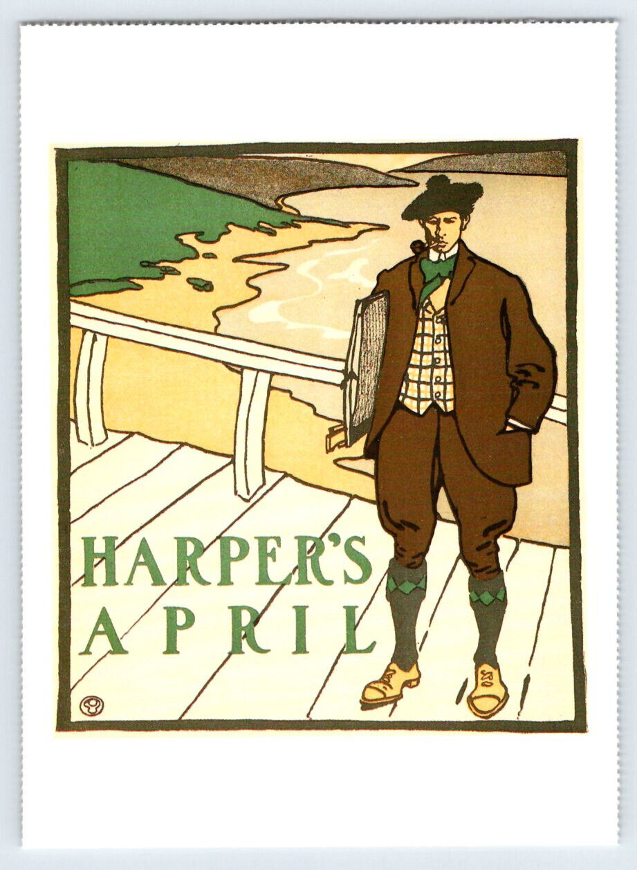 April 1899 Harper's Magazine Edward Penfield Reprint Postcard BRL18