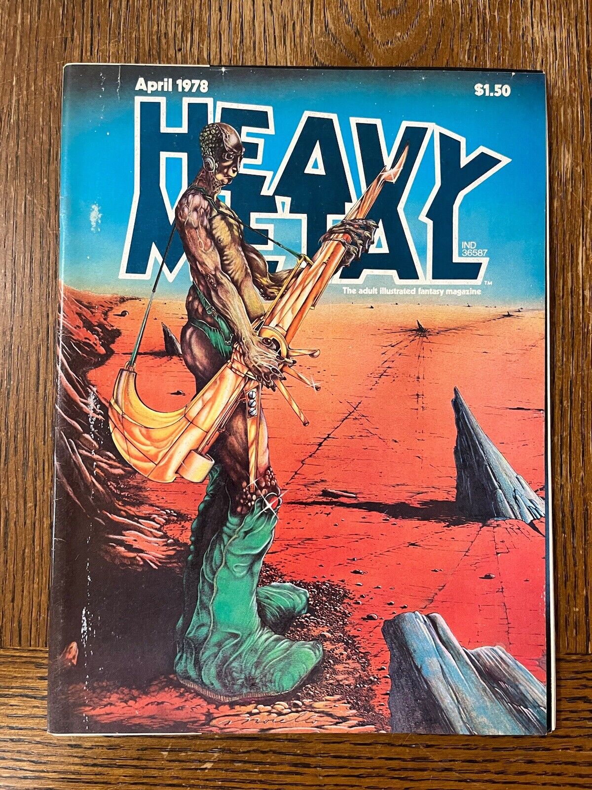 VINTAGE Heavy Metal Magazine April 1978 Fantasy Comic Moebius Corben Druillet FN