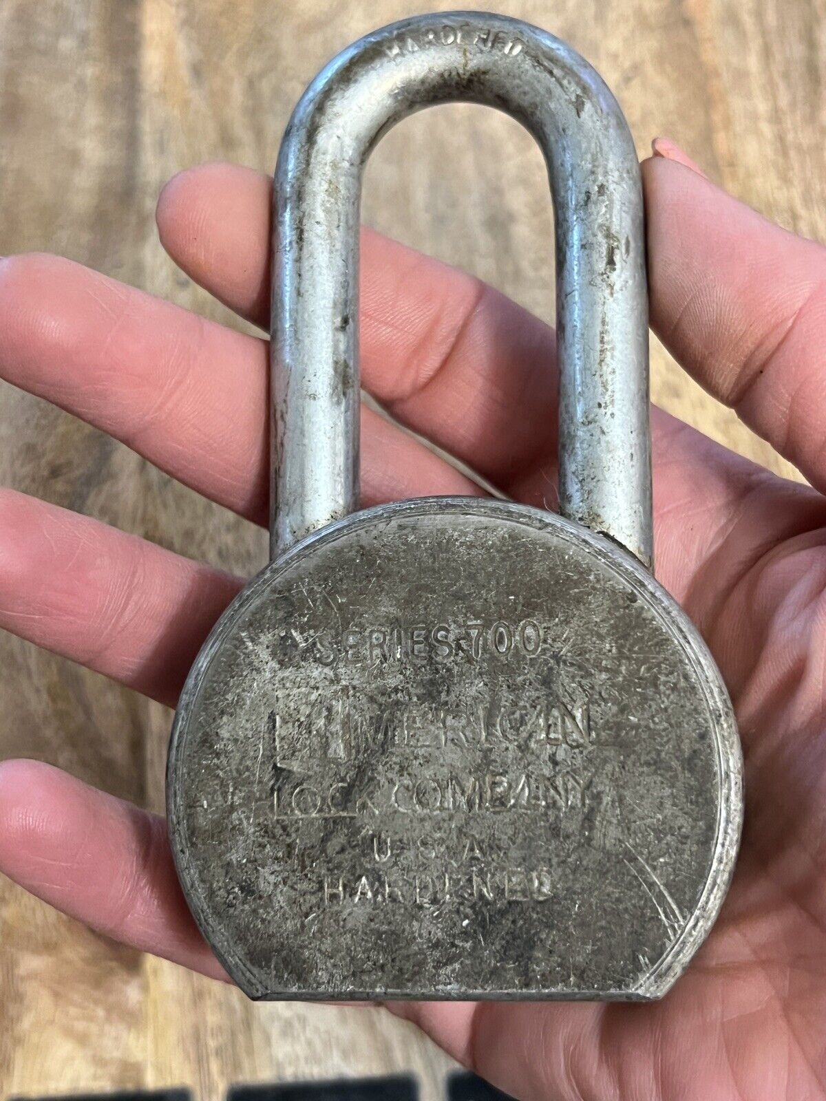 Vintage Old American Series 700 UPRR Padlock Lock No Key