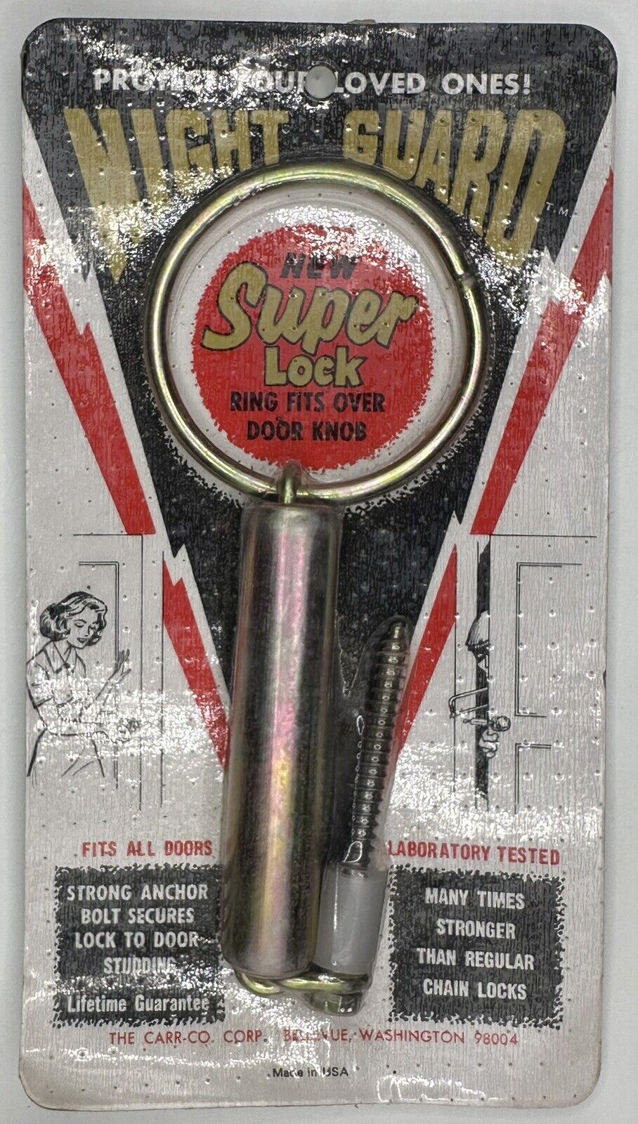 VTG Super Lock Night Guard security device The Carr Company FACTORY SEALED NEW