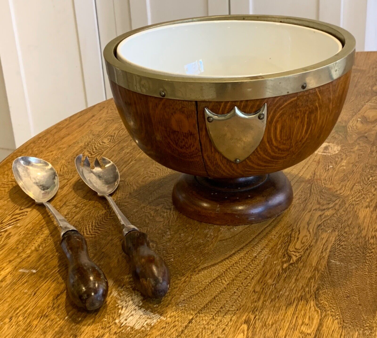 UNIQUE English Antique Regency Style Bowl with Utensils