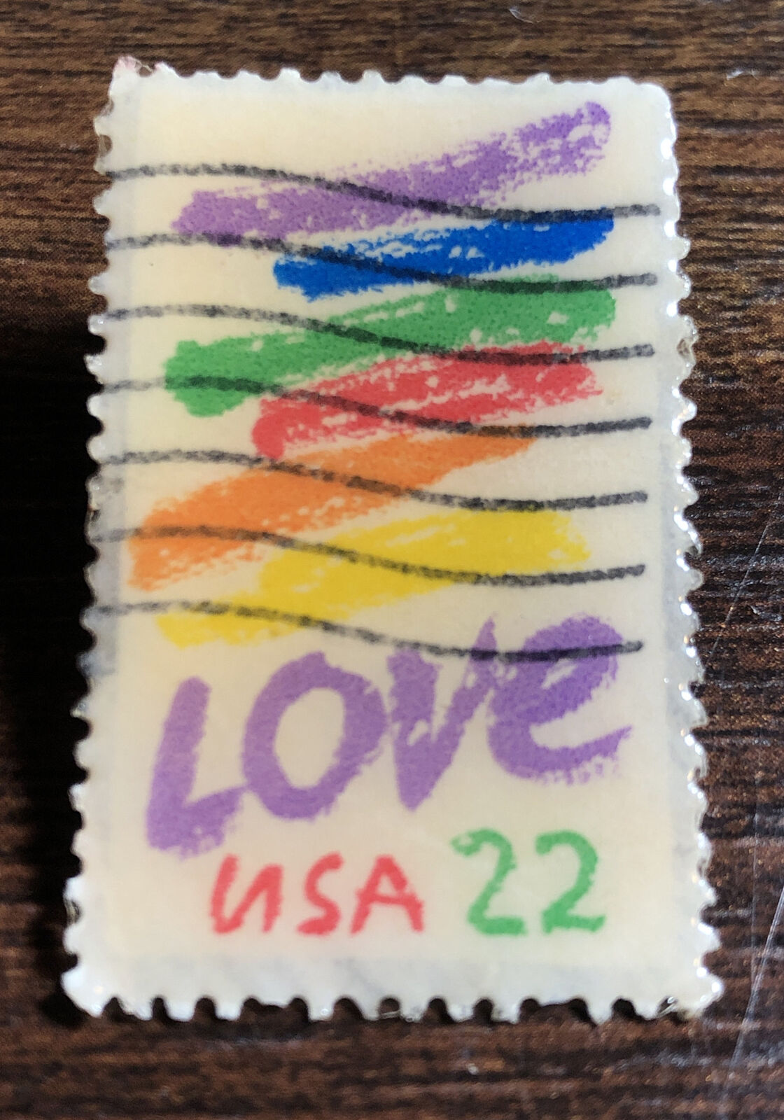 LOVE USA 22 Collectors Plastic Travel Lapel Pin