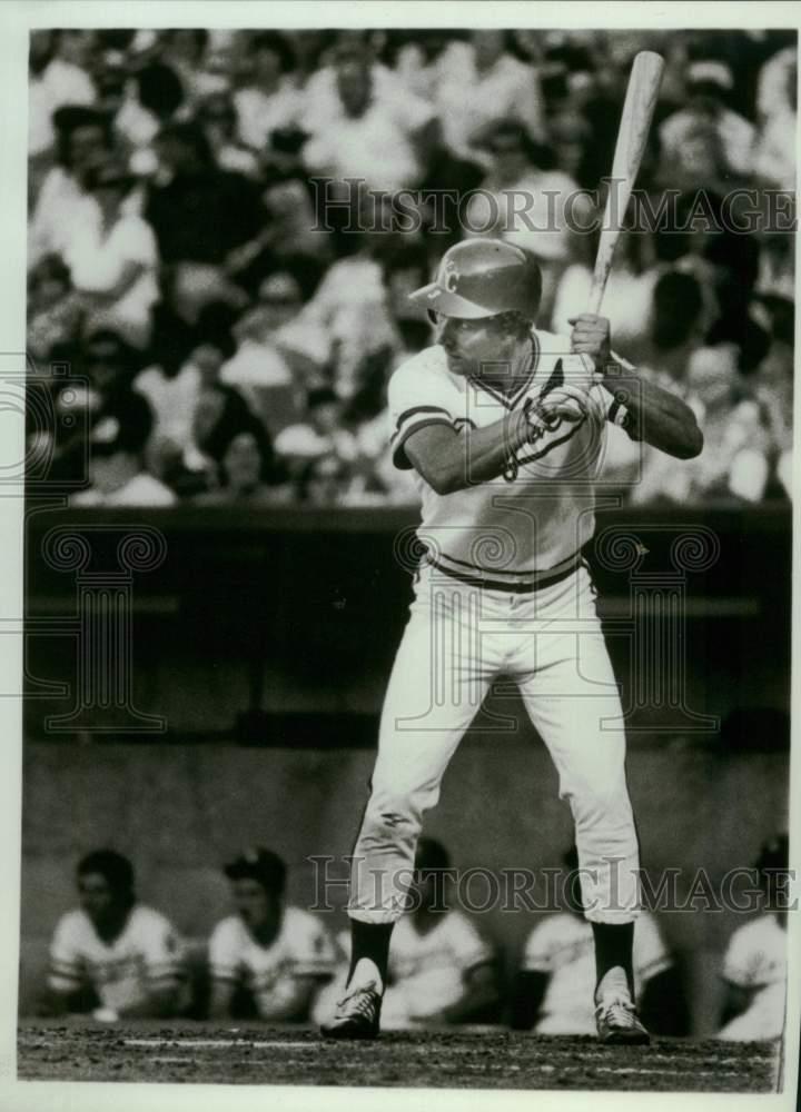 1979 Press Photo Steve Braun of Kansas City Athletics at bat - lry13063