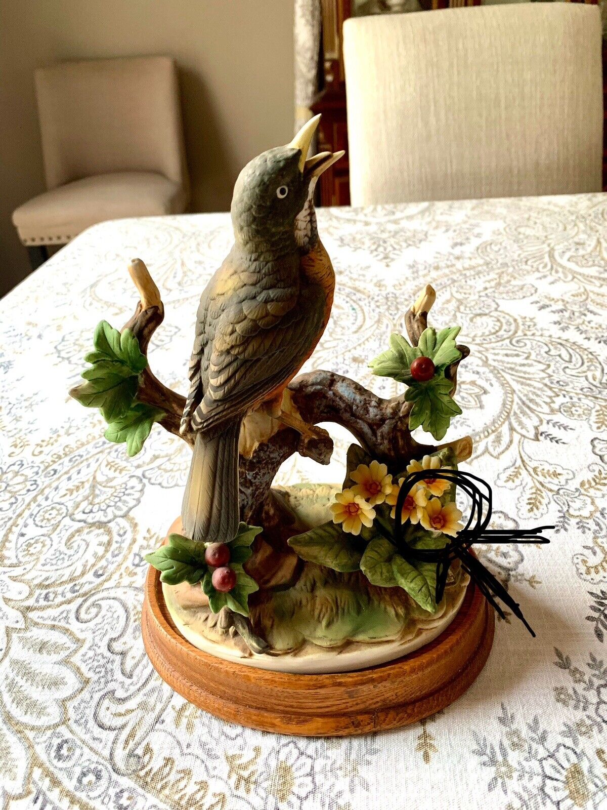 Vintage Robin Andrea by Sadek Made in Japan Bird Figurine With Stand By Andrea